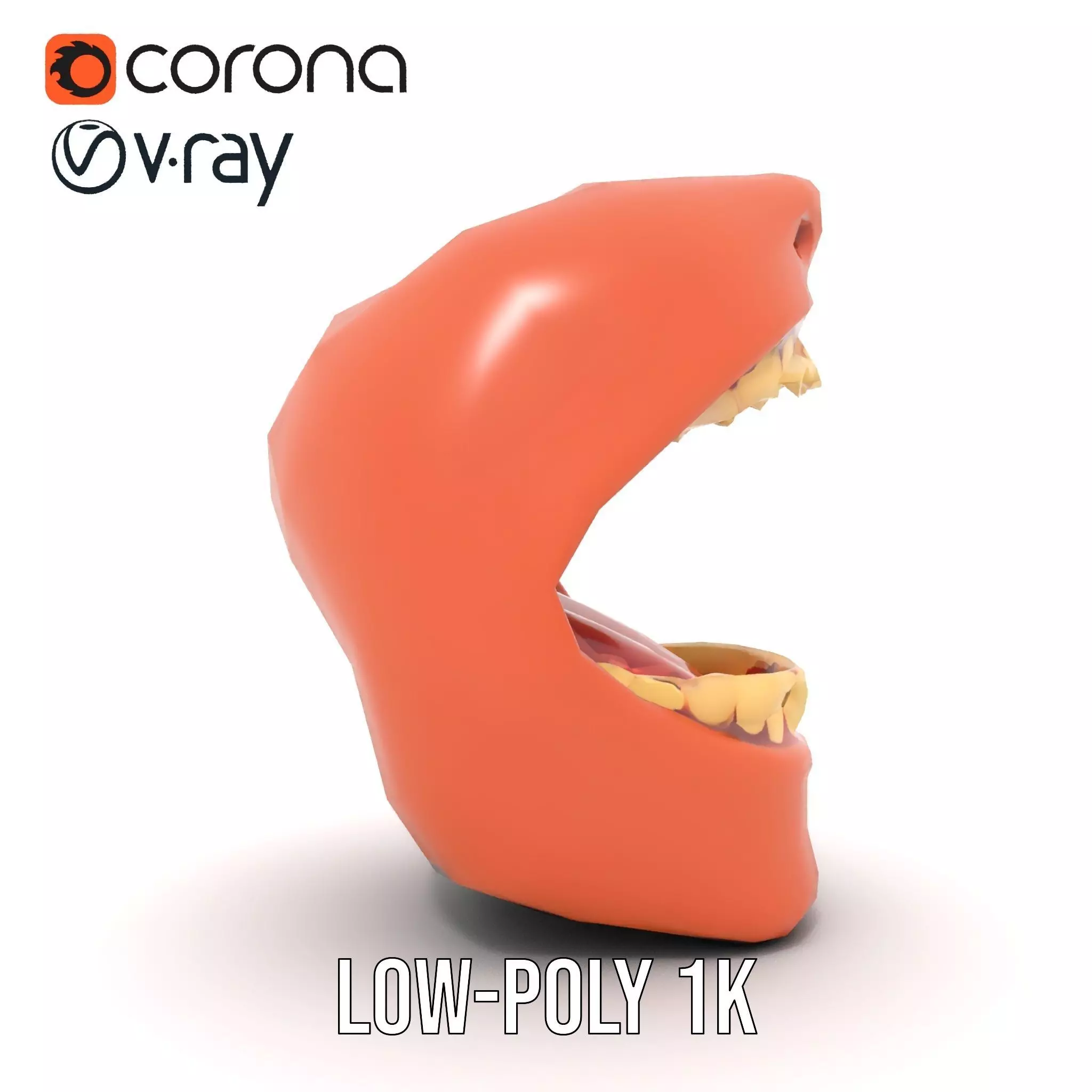 Realistic Human Mouth model pack Low-poly 3D model_20