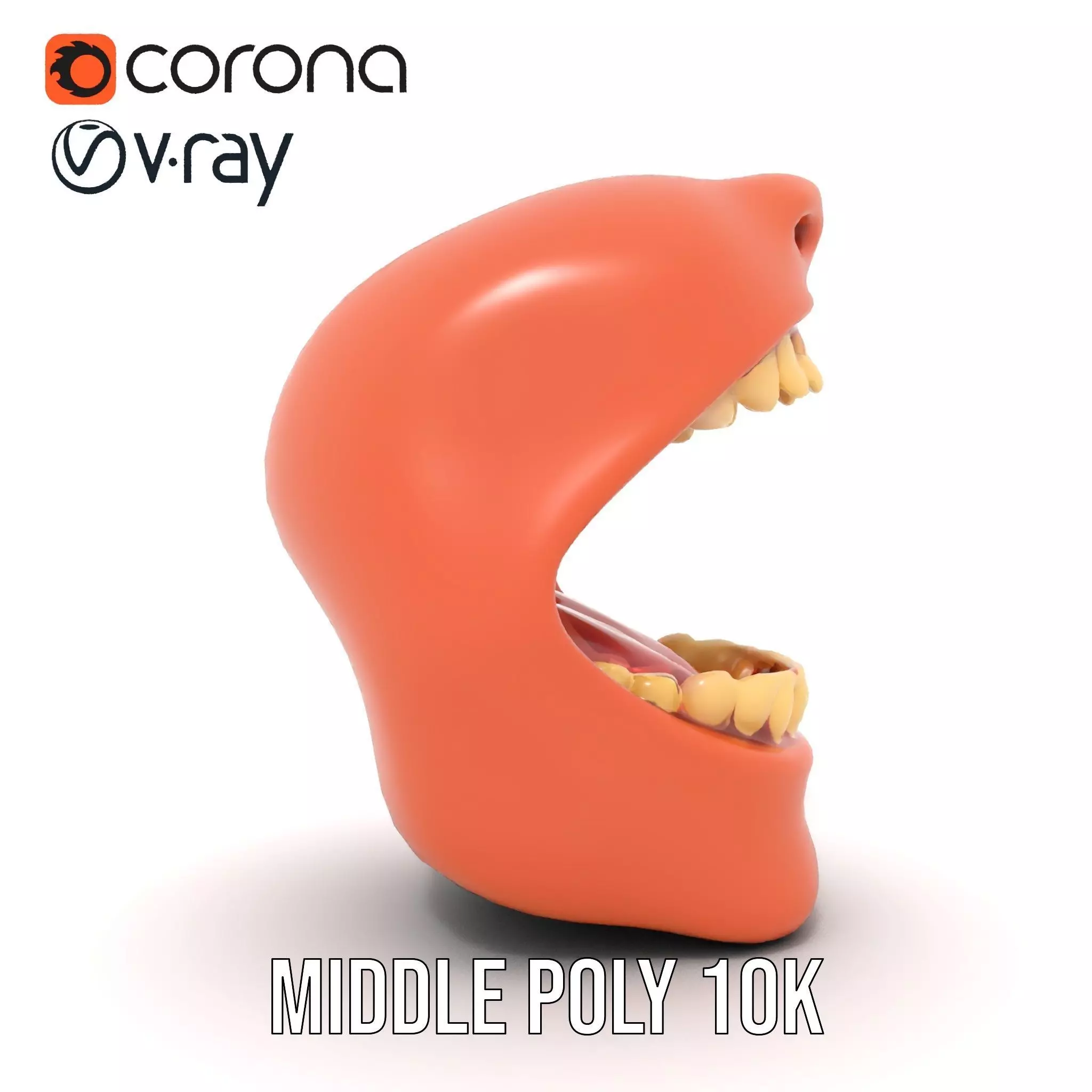 Realistic Human Mouth model pack Low-poly 3D model_22