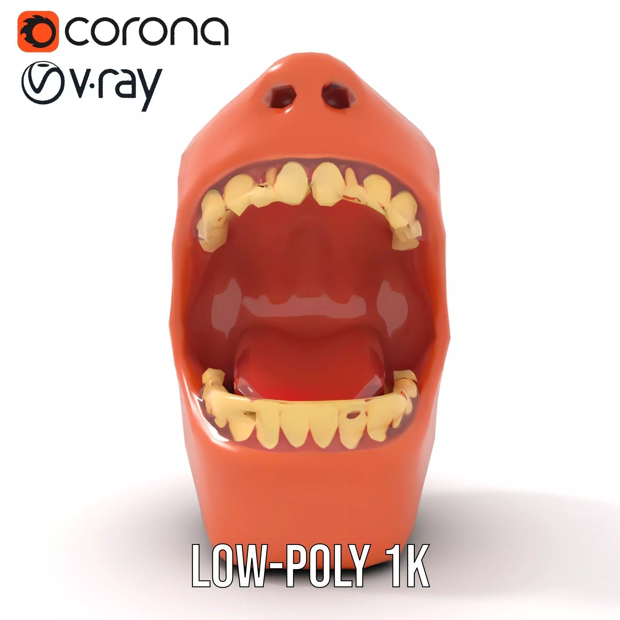 Realistic Human Mouth model pack Low-poly 3D model_18