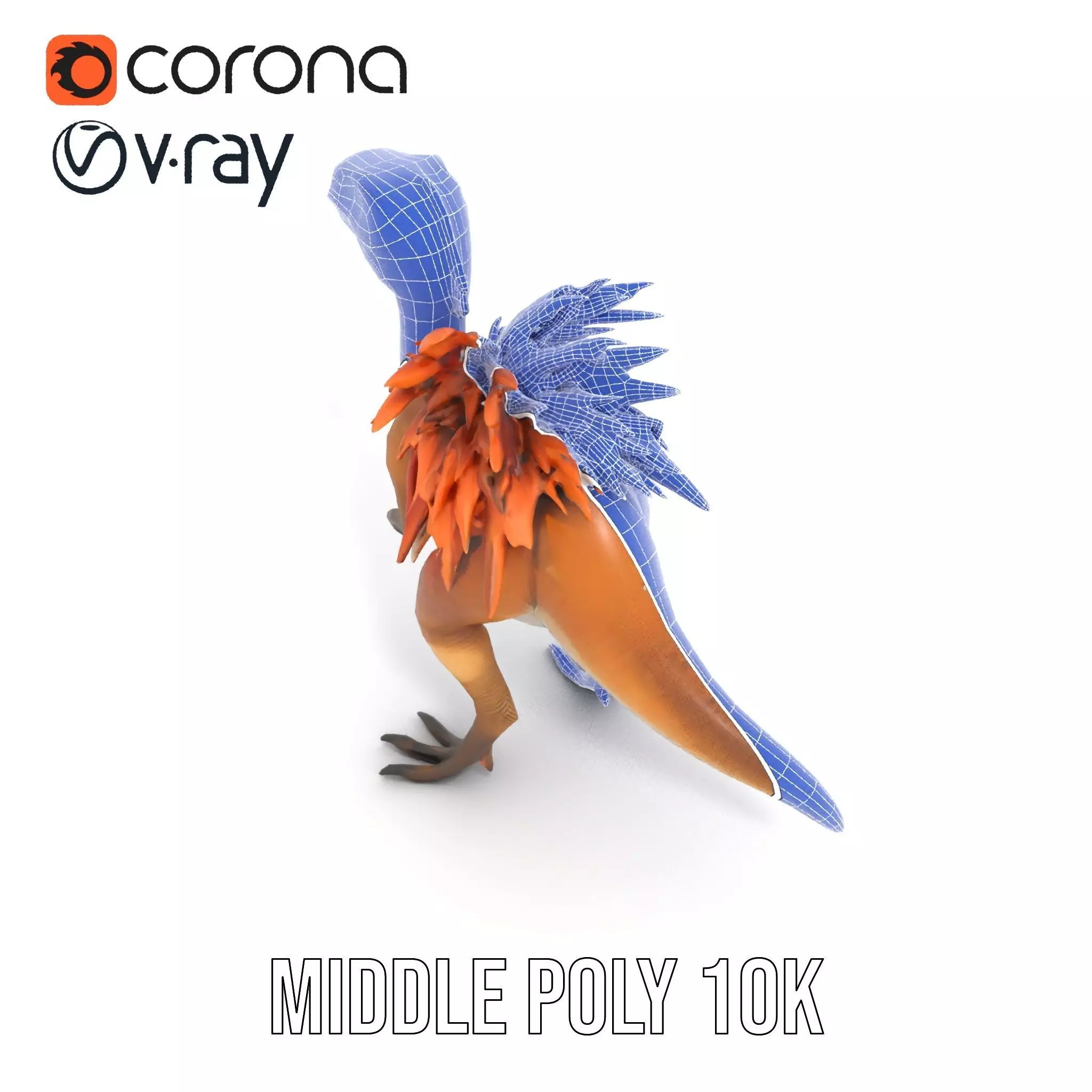 Feathered Dinosaur model pack Low-poly 3D model_19