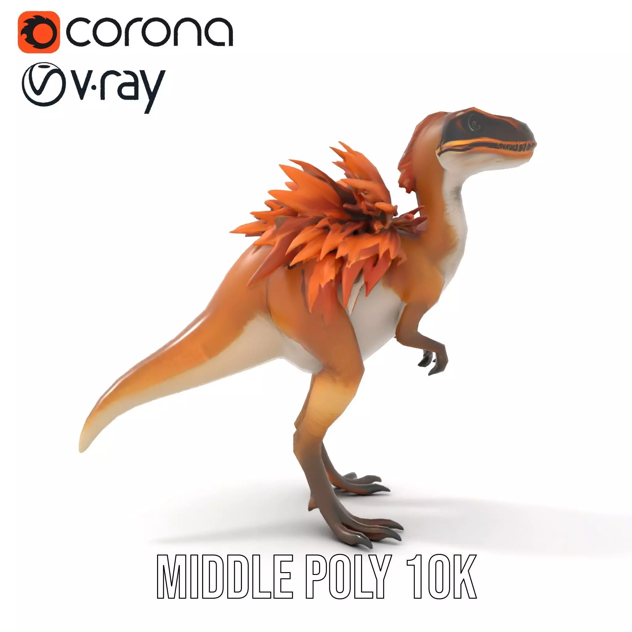 Feathered Dinosaur model pack Low-poly 3D model_17