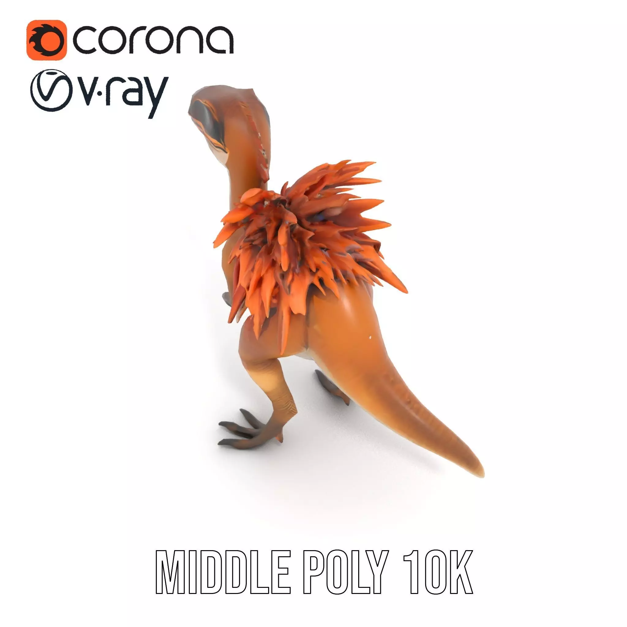 Feathered Dinosaur model pack Low-poly 3D model_7