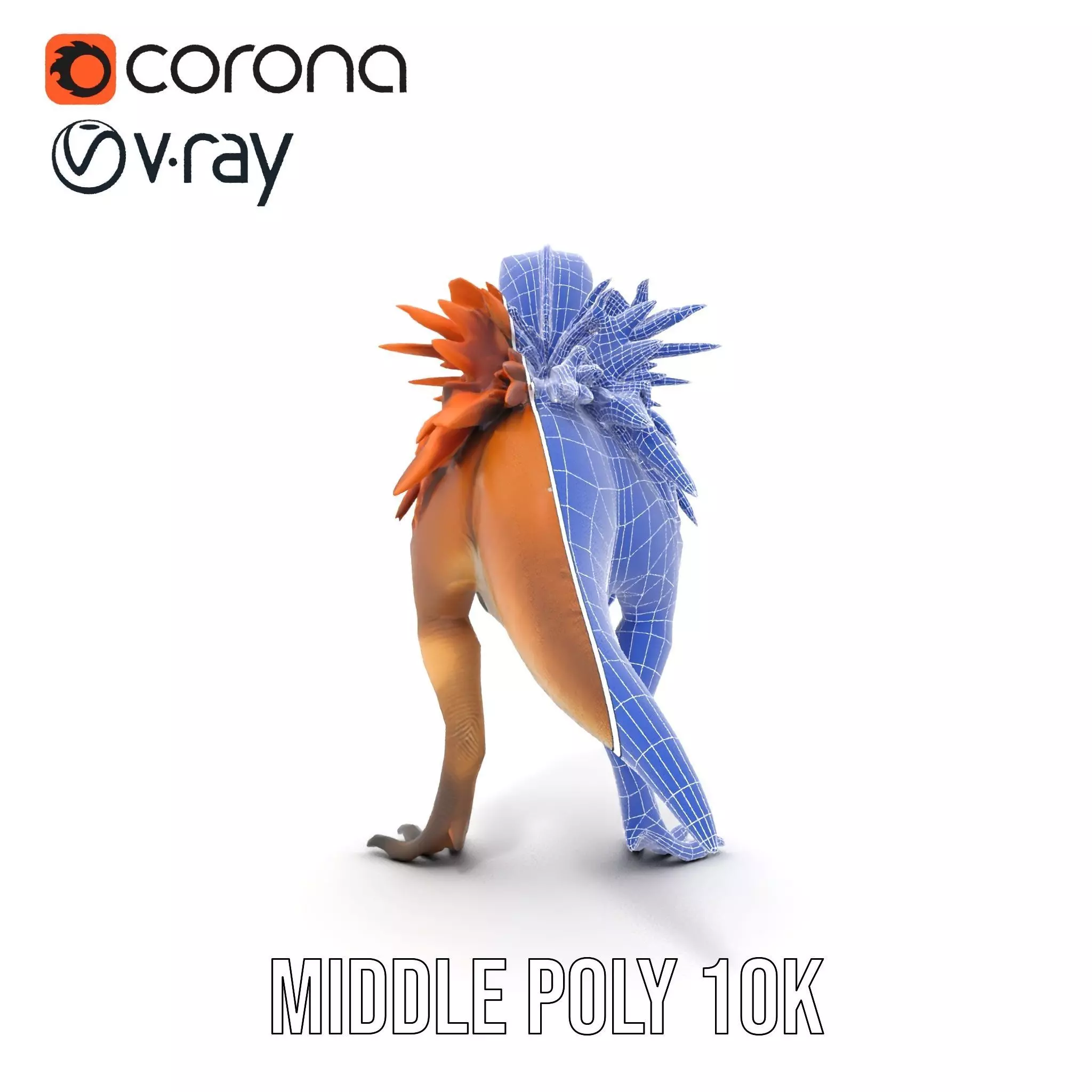 Feathered Dinosaur model pack Low-poly 3D model_22