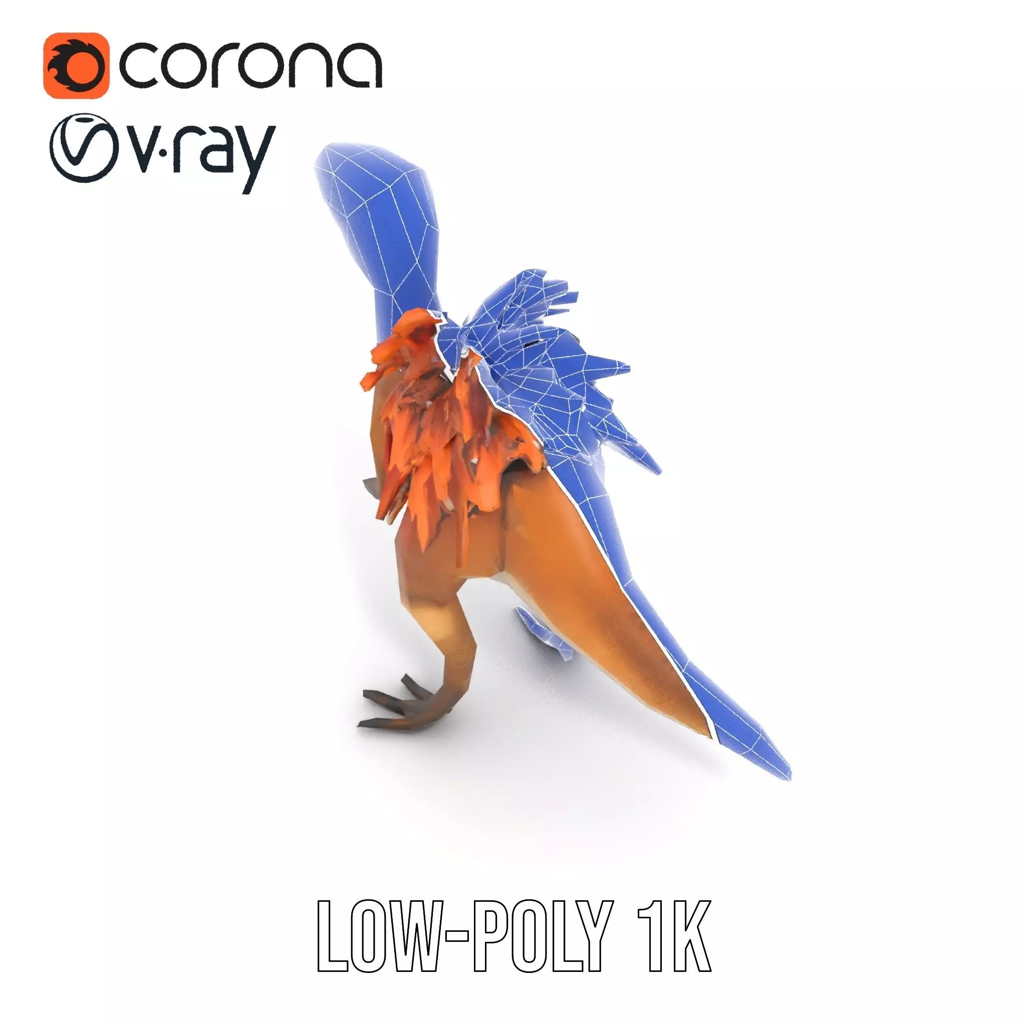 Feathered Dinosaur model pack Low-poly 3D model_20