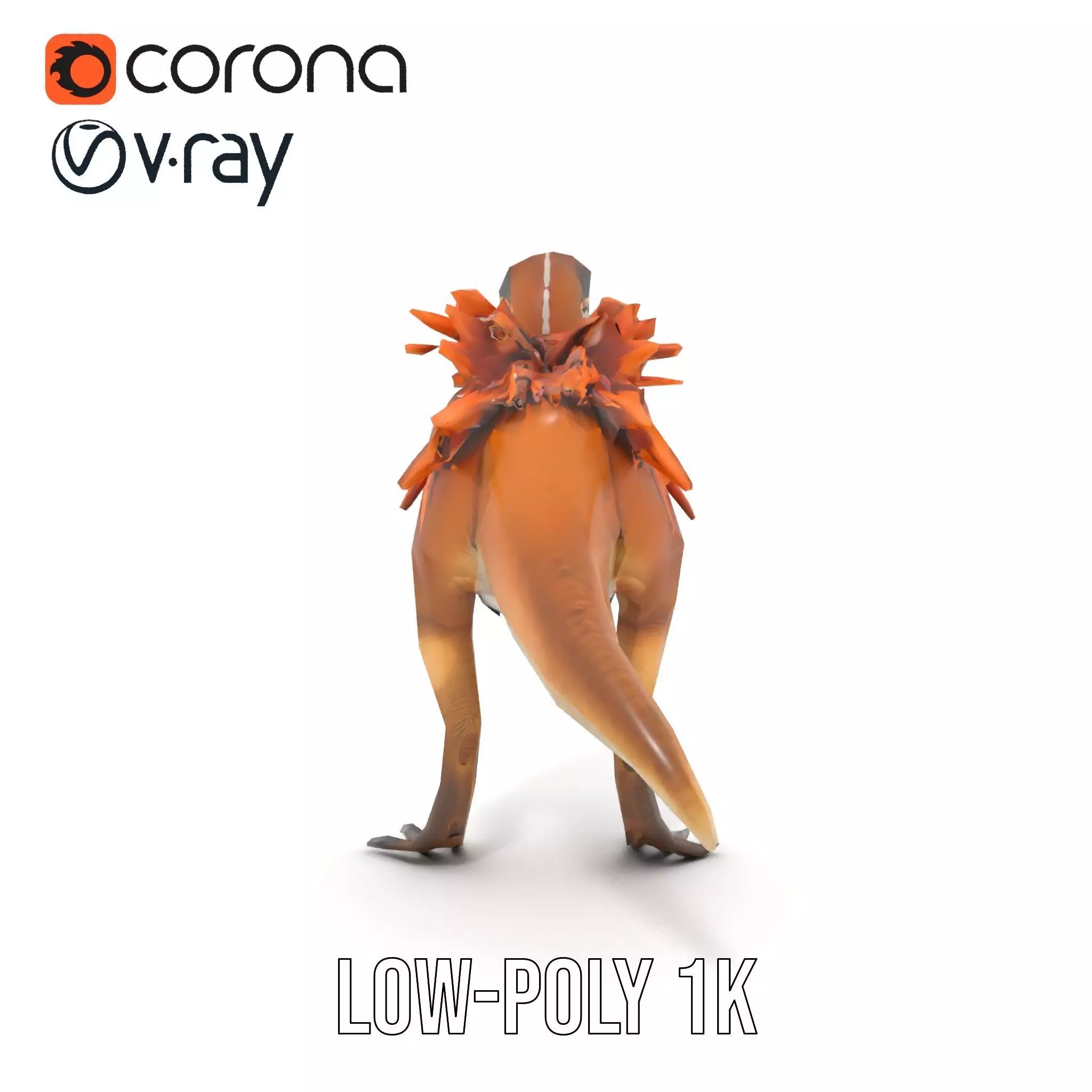 Feathered Dinosaur model pack Low-poly 3D model_23