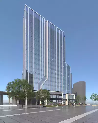 Modern high-rise buildings