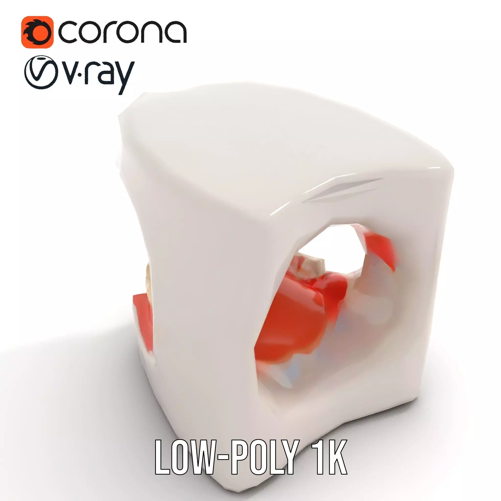 White Dental Model model pack Low-poly 3D model_14