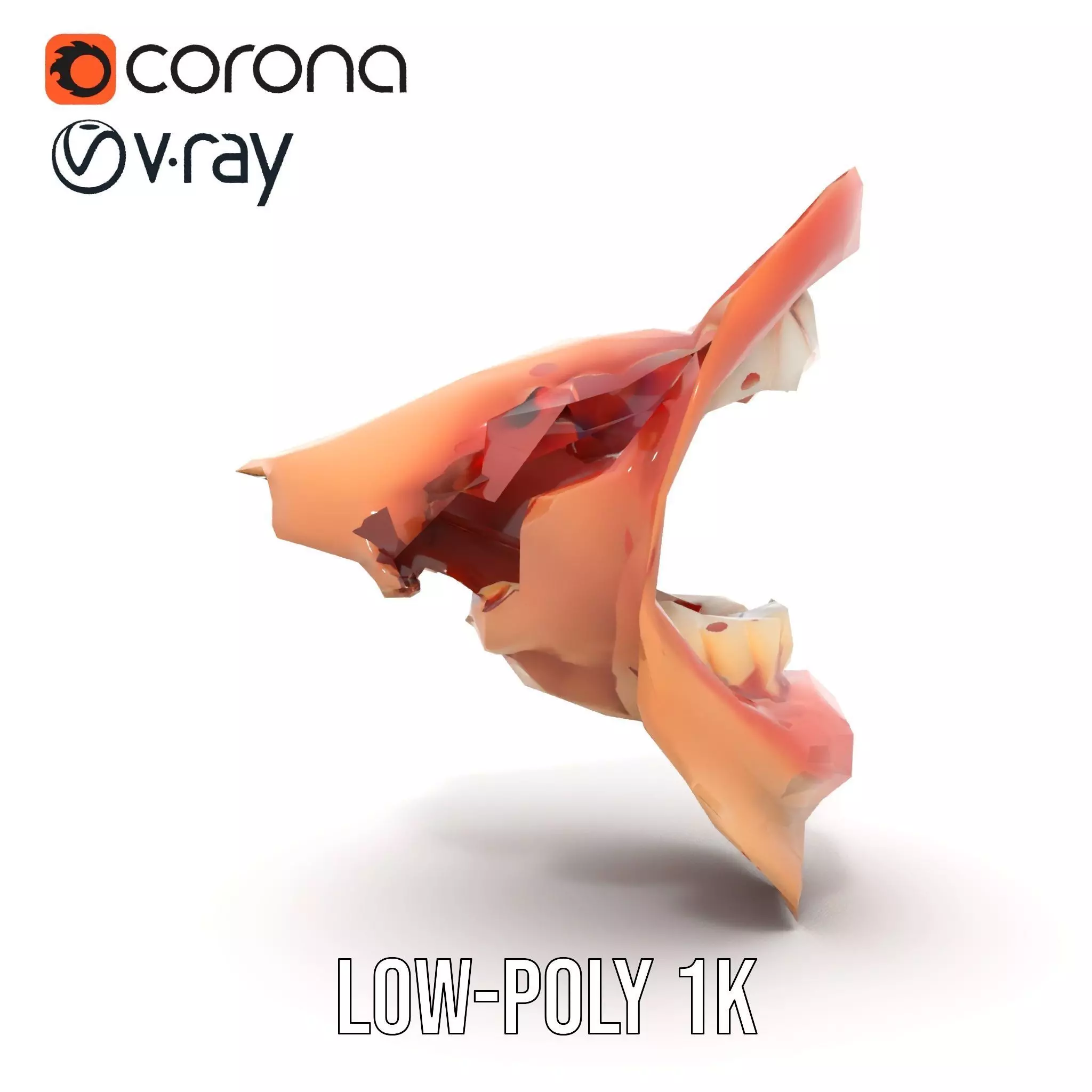 Realistic Human Mouth model pack Low-poly 3D model_9