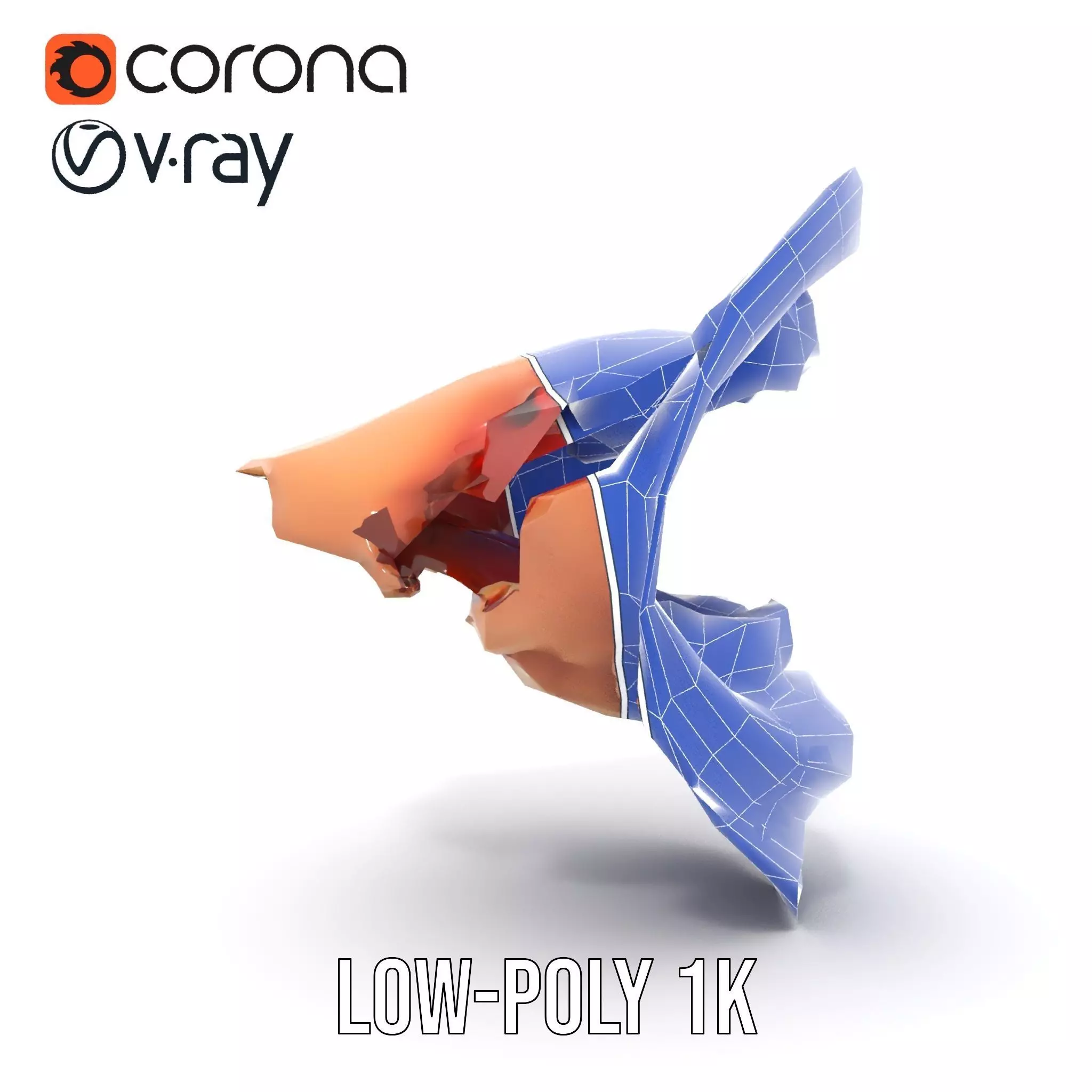 Realistic Human Mouth model pack Low-poly 3D model_30