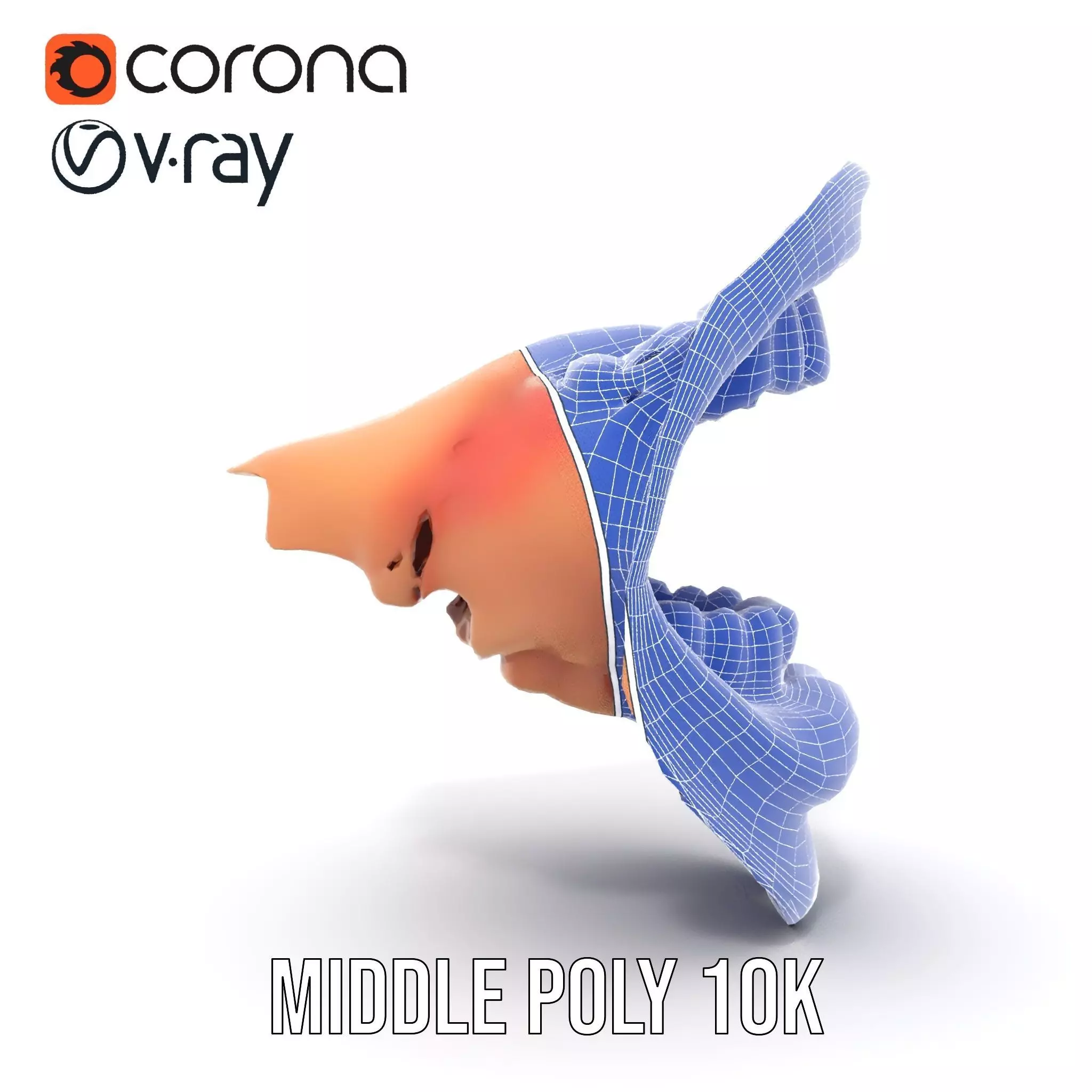 Realistic Human Mouth model pack Low-poly 3D model_29