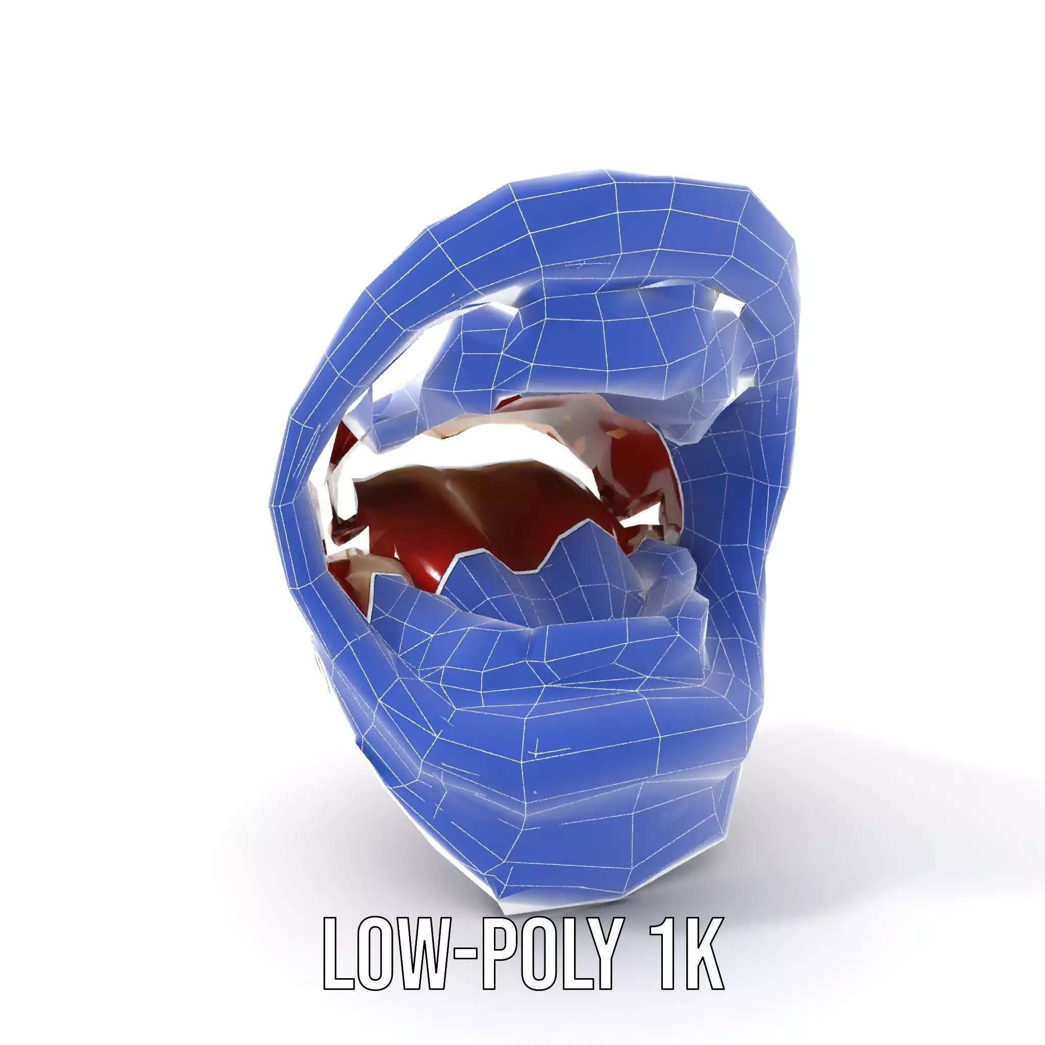 Realistic Human Mouth model pack Low-poly 3D model_11