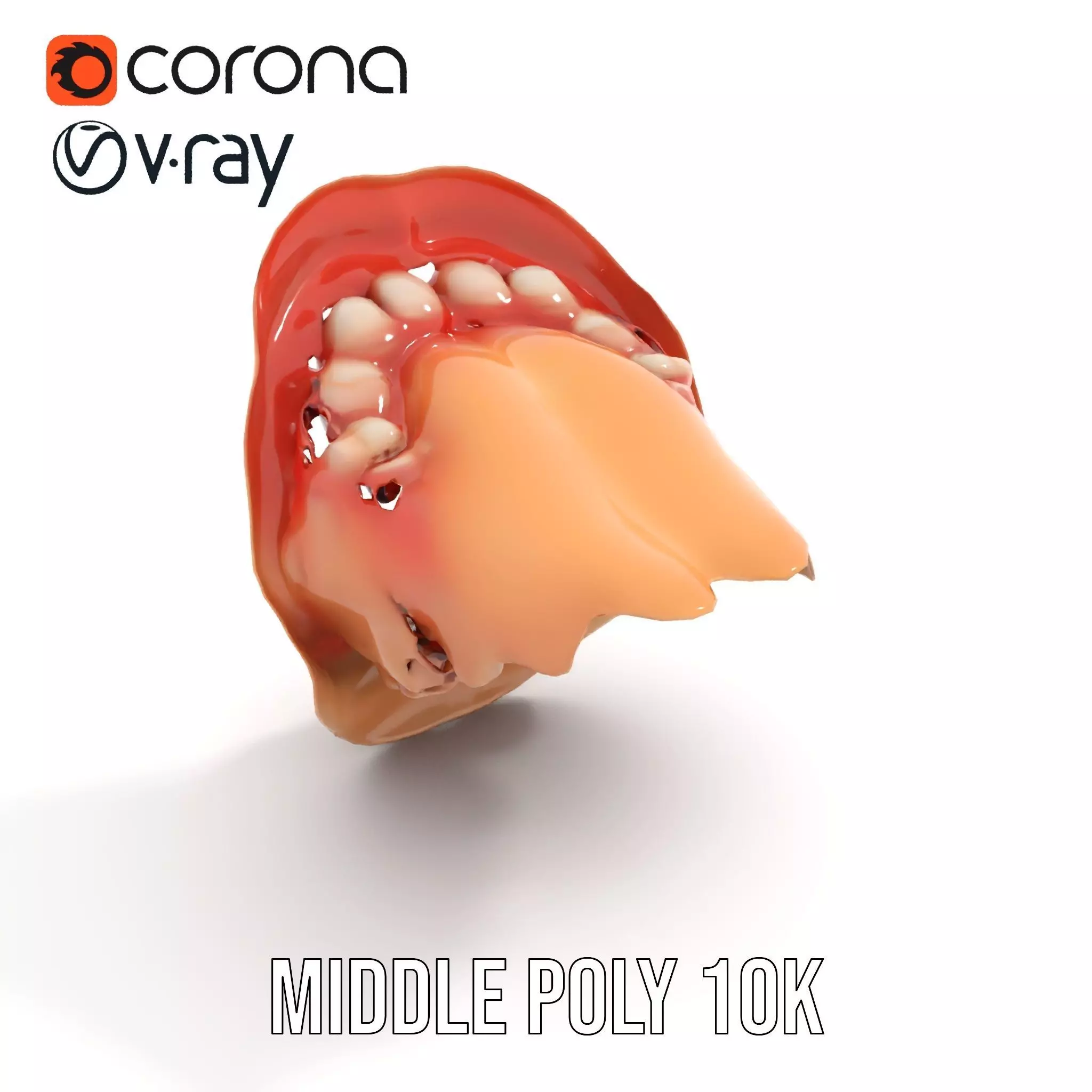 Realistic Human Mouth model pack Low-poly 3D model_5