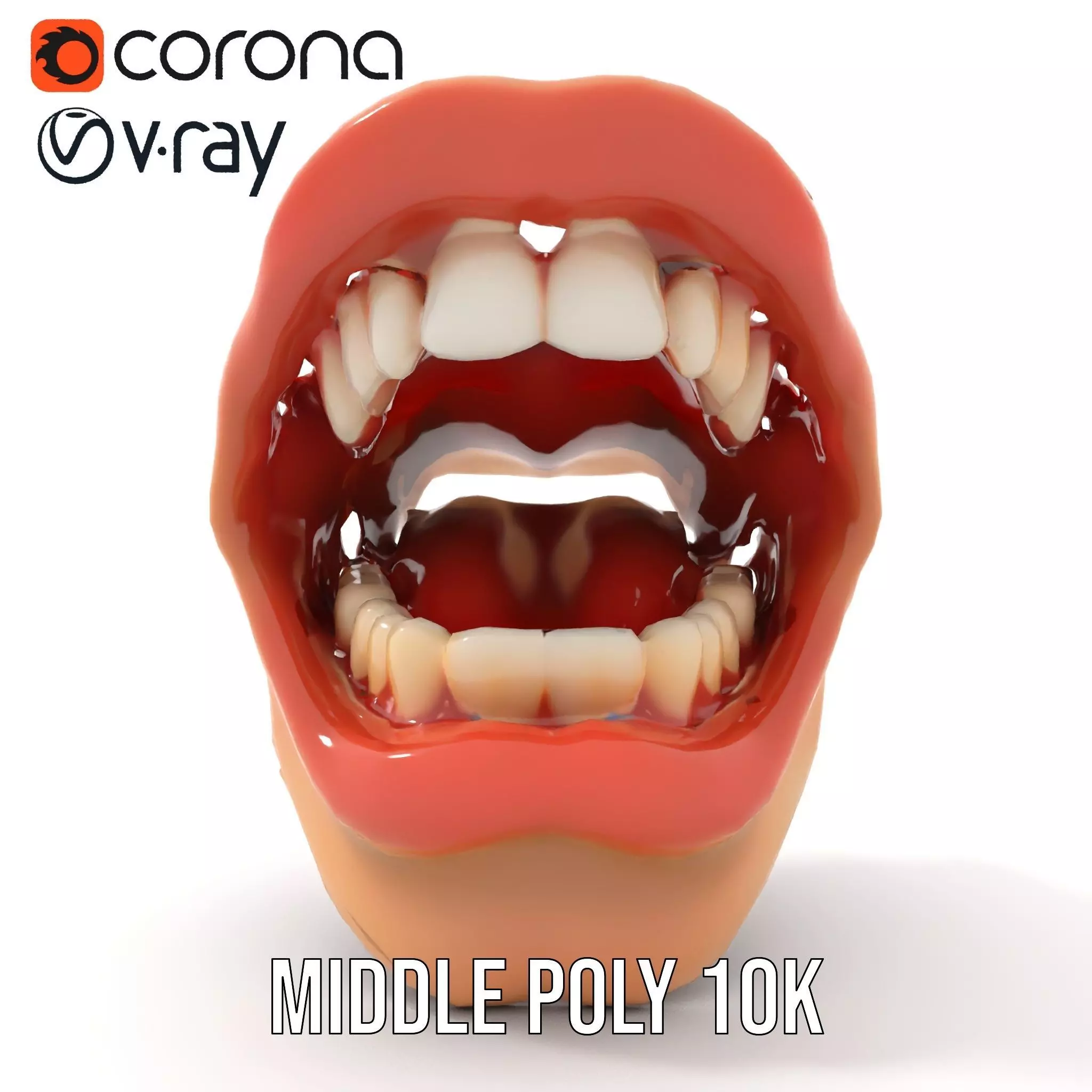 Realistic Human Mouth model pack Low-poly 3D model_18
