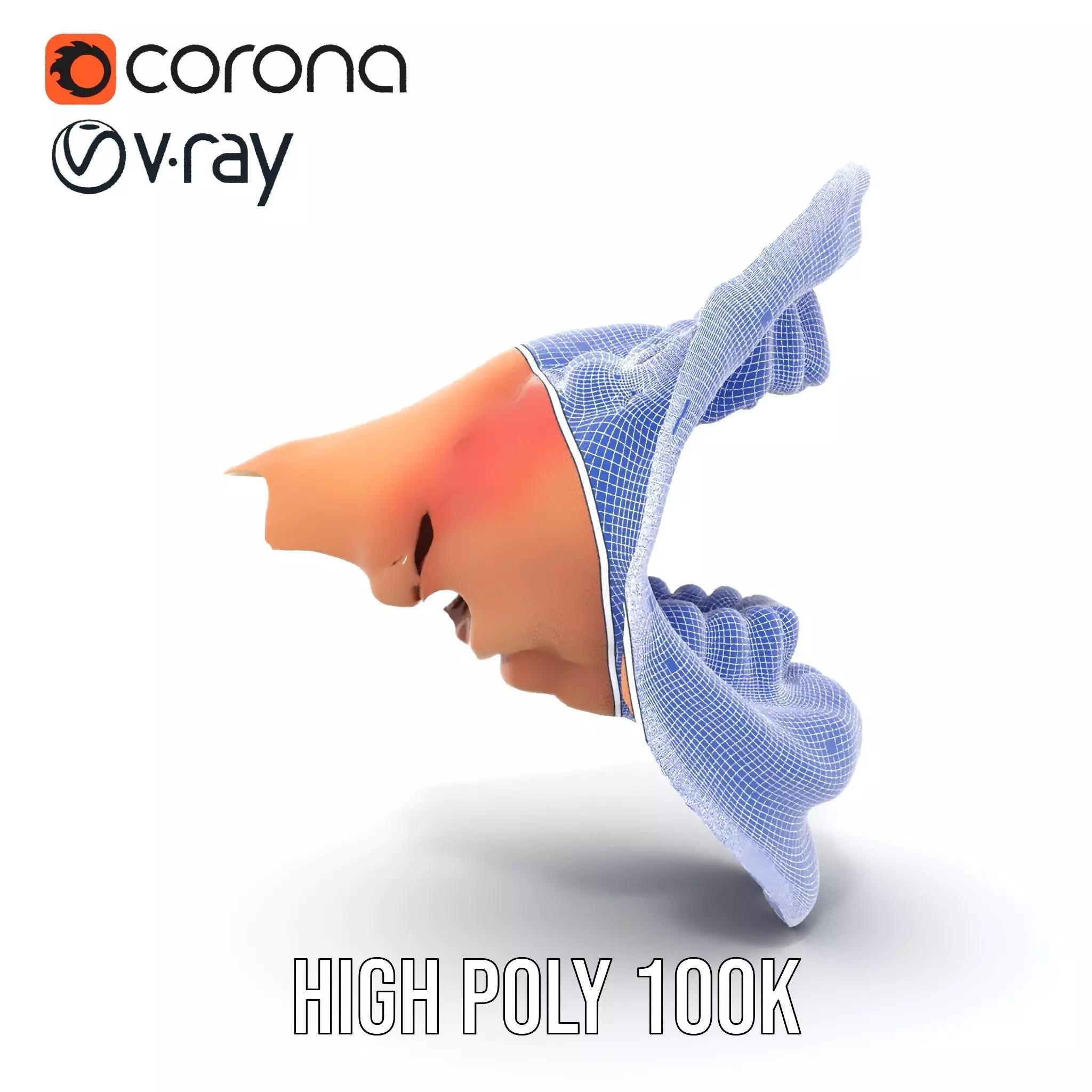 Realistic Human Mouth model pack Low-poly 3D model_31