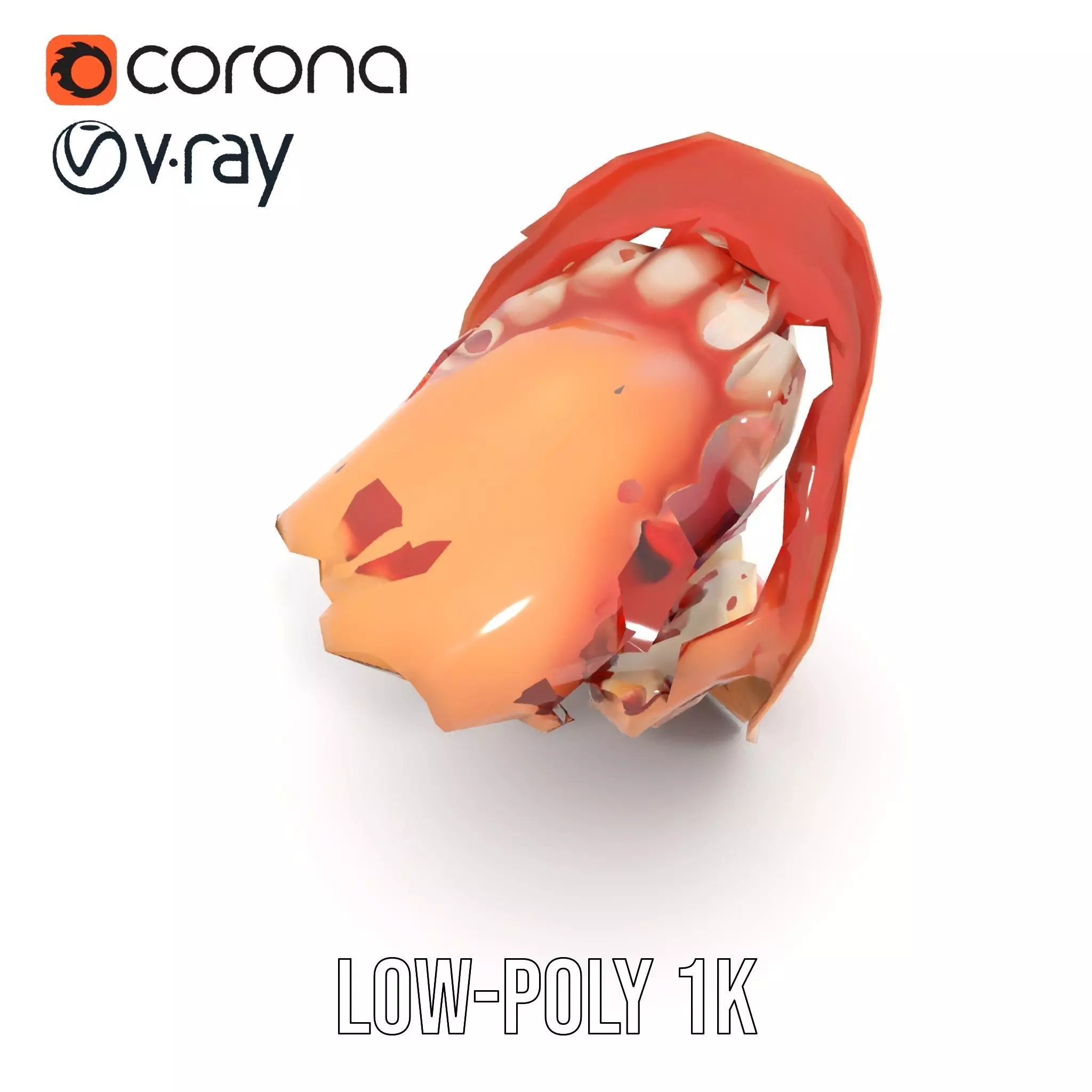 Realistic Human Mouth model pack Low-poly 3D model_22