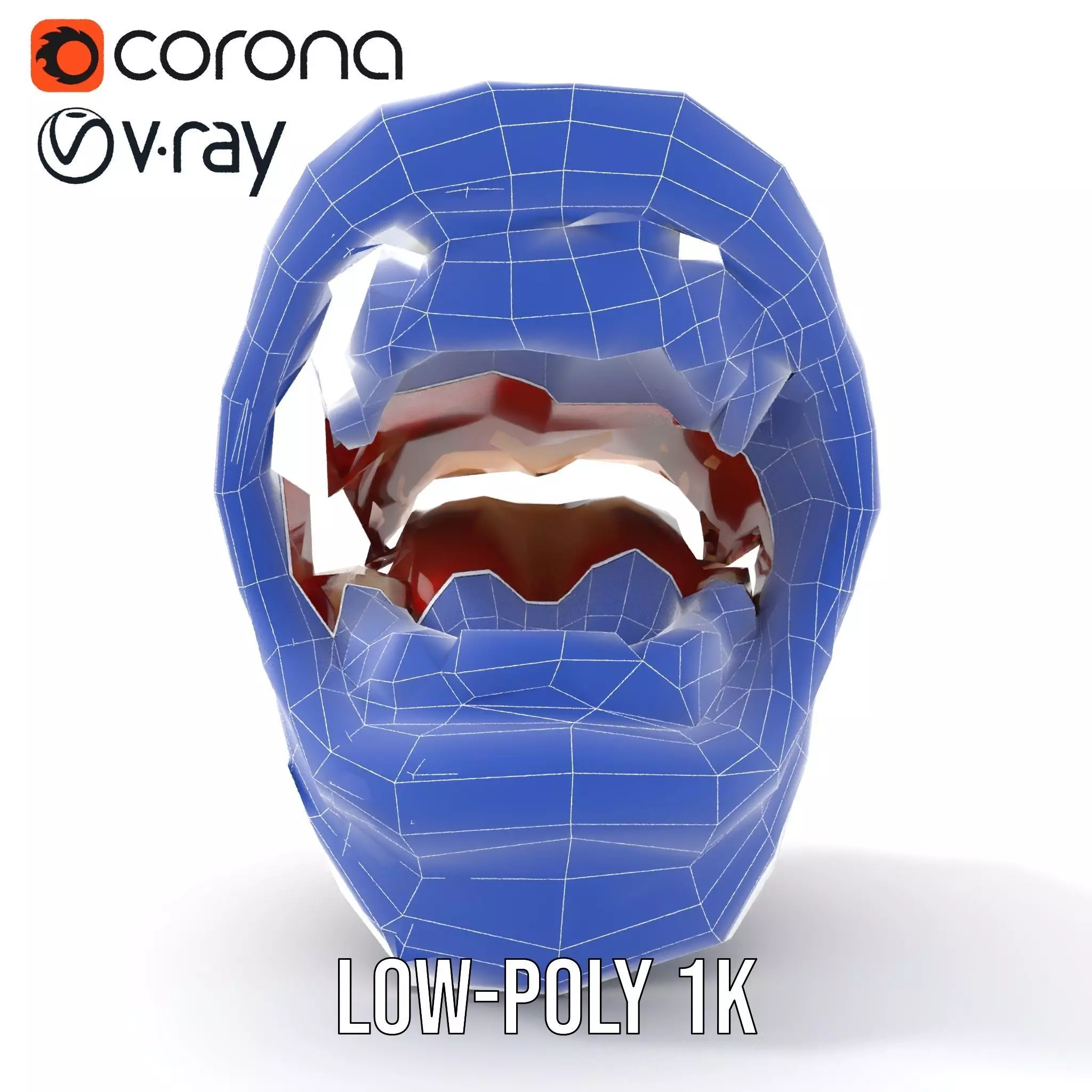 Realistic Human Mouth model pack Low-poly 3D model_28