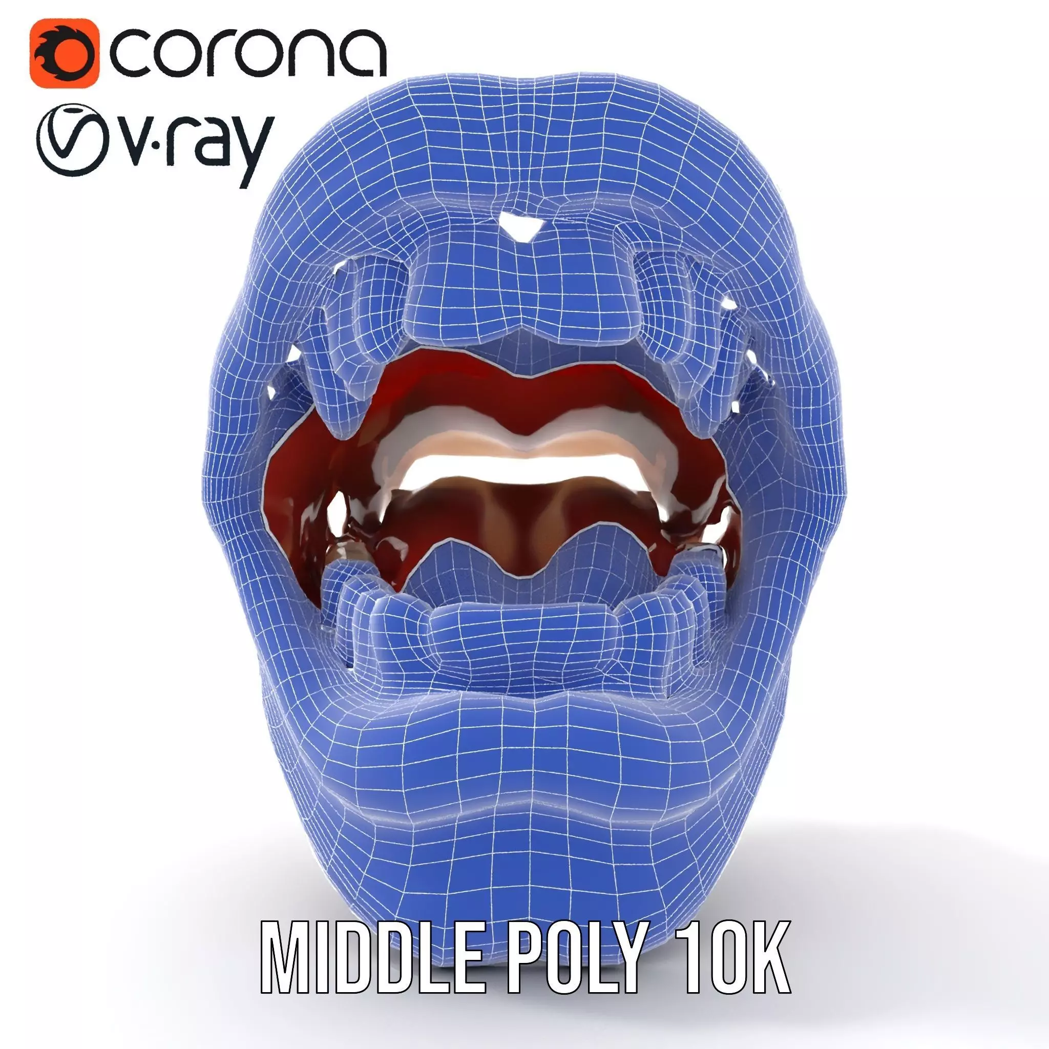 Realistic Human Mouth model pack Low-poly 3D model_27
