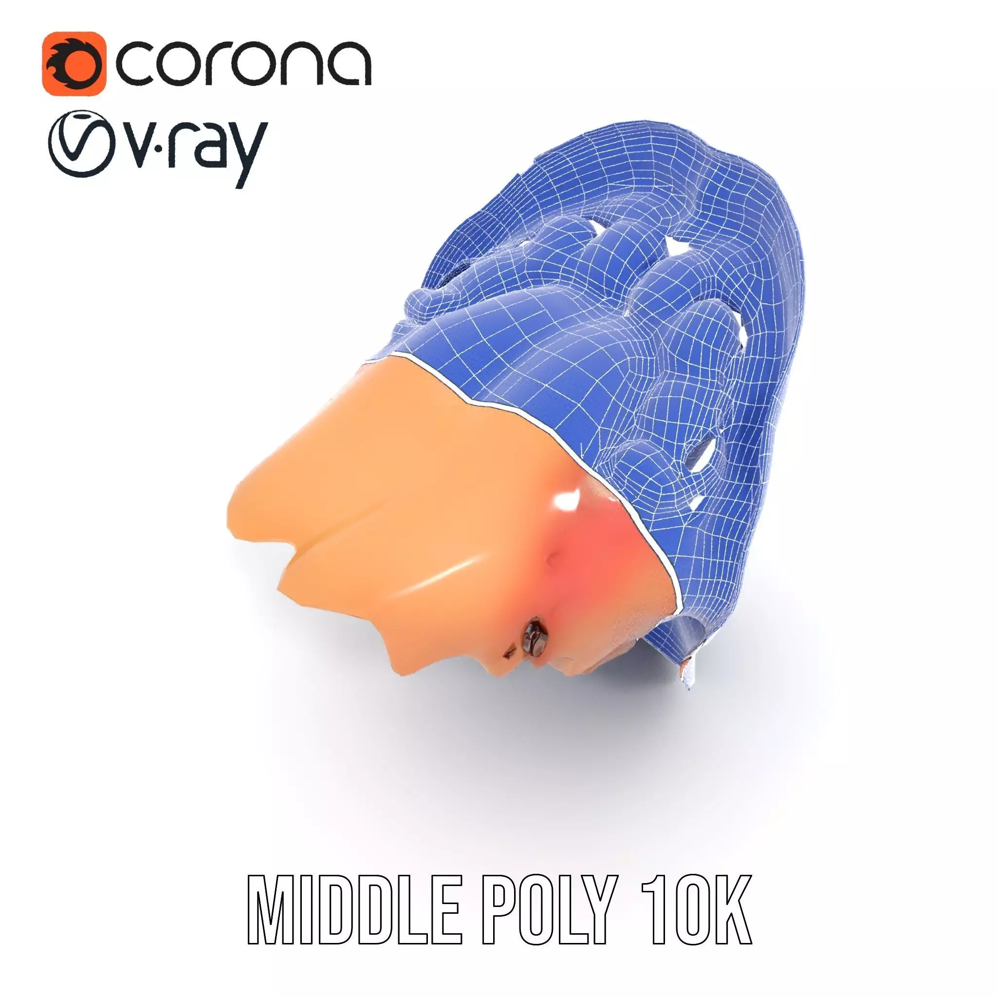 Realistic Human Mouth model pack Low-poly 3D model_13