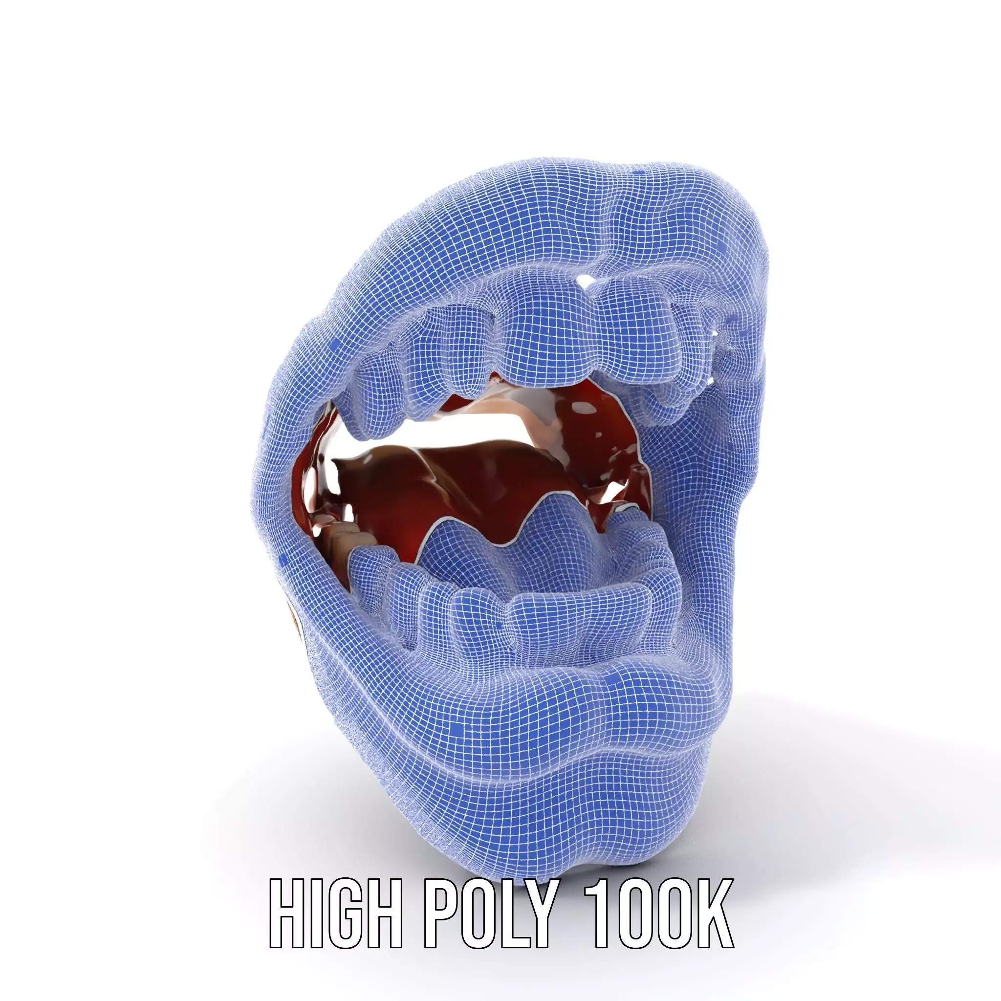 Realistic Human Mouth model pack Low-poly 3D model_4