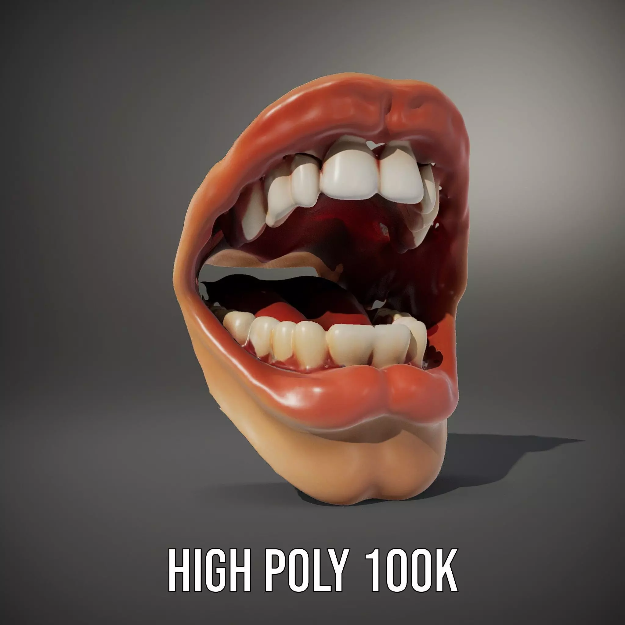 Realistic Human Mouth model pack Low-poly 3D model_8