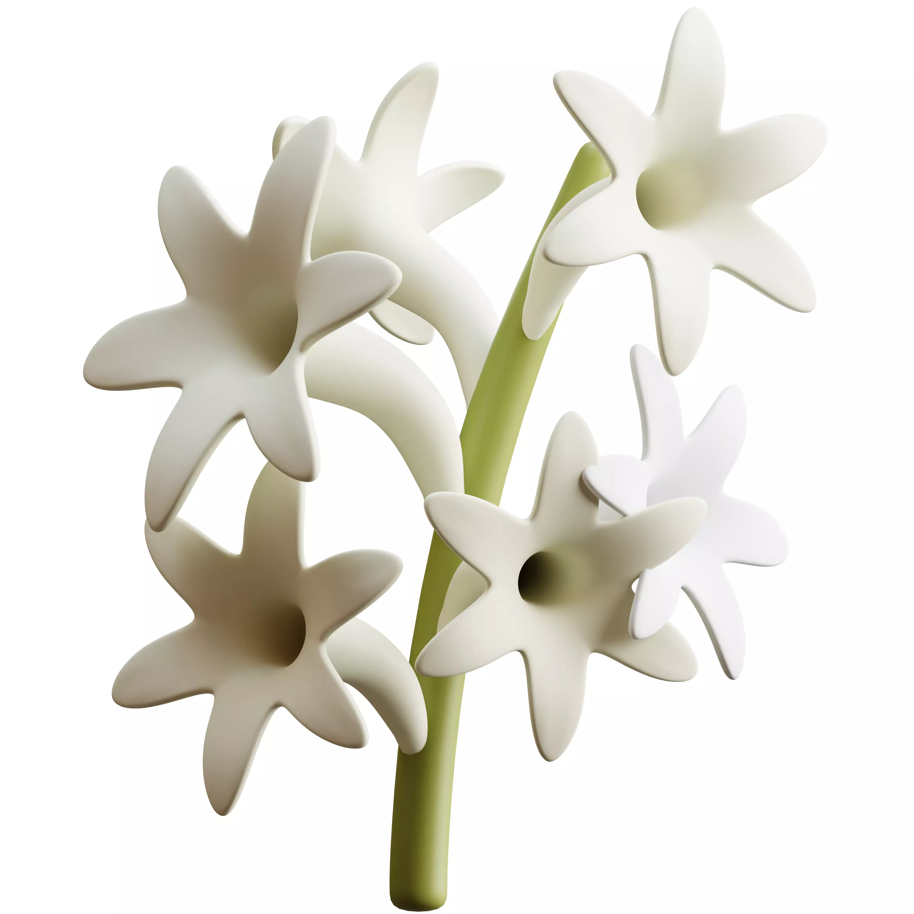 20 cartoon flower plant game ready Low poly 3D model 3D model_19