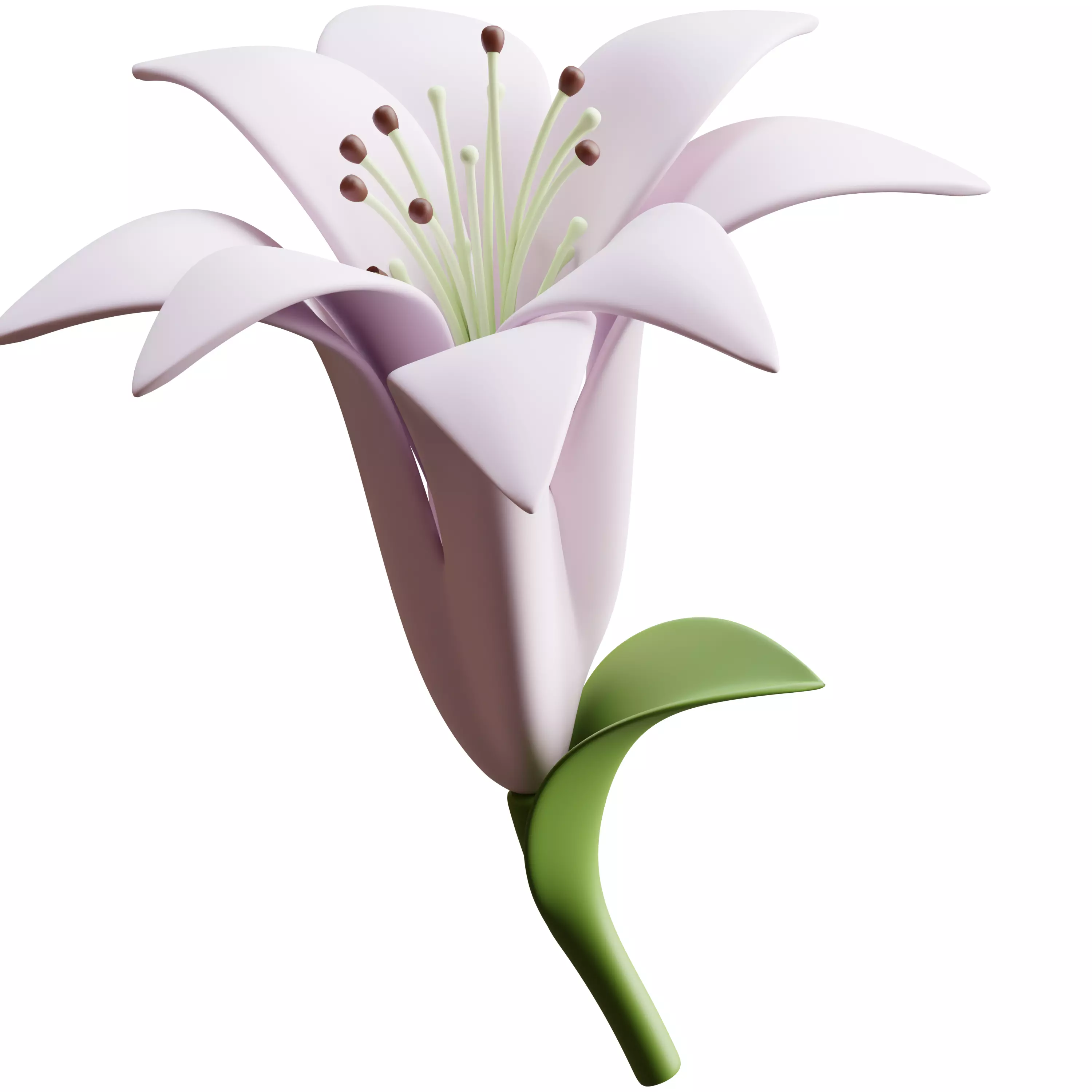 20 cartoon flower plant game ready Low poly 3D model 3D model_13