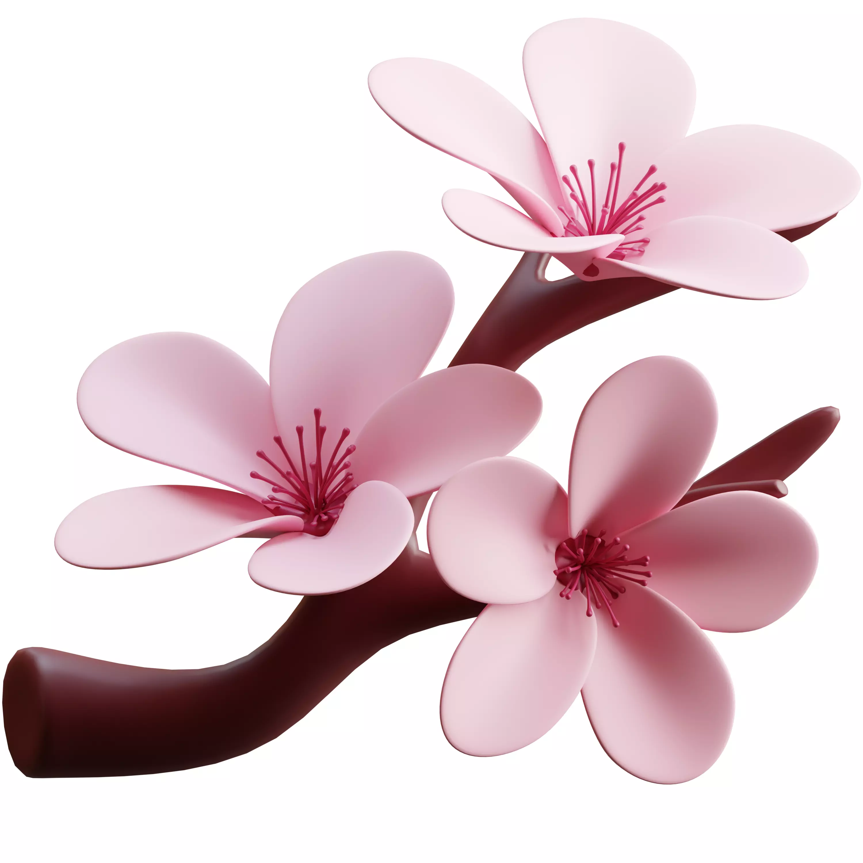 20 cartoon flower plant game ready Low poly 3D model 3D model_5