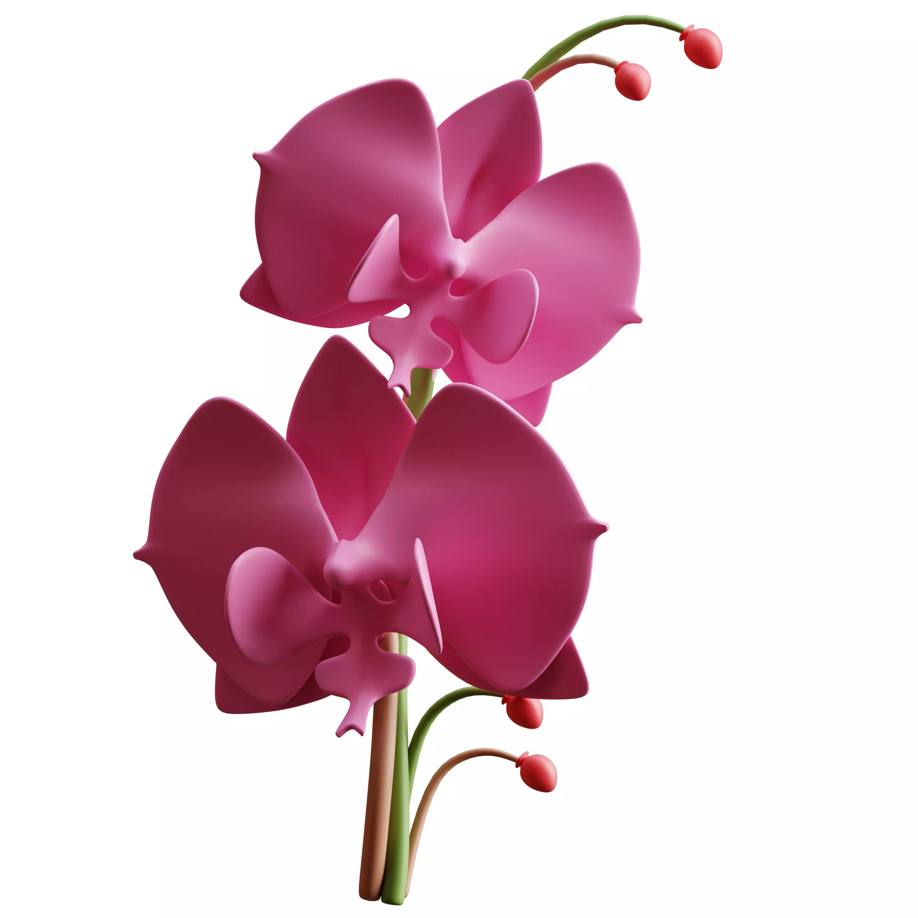 20 cartoon flower plant game ready Low poly 3D model 3D model_15