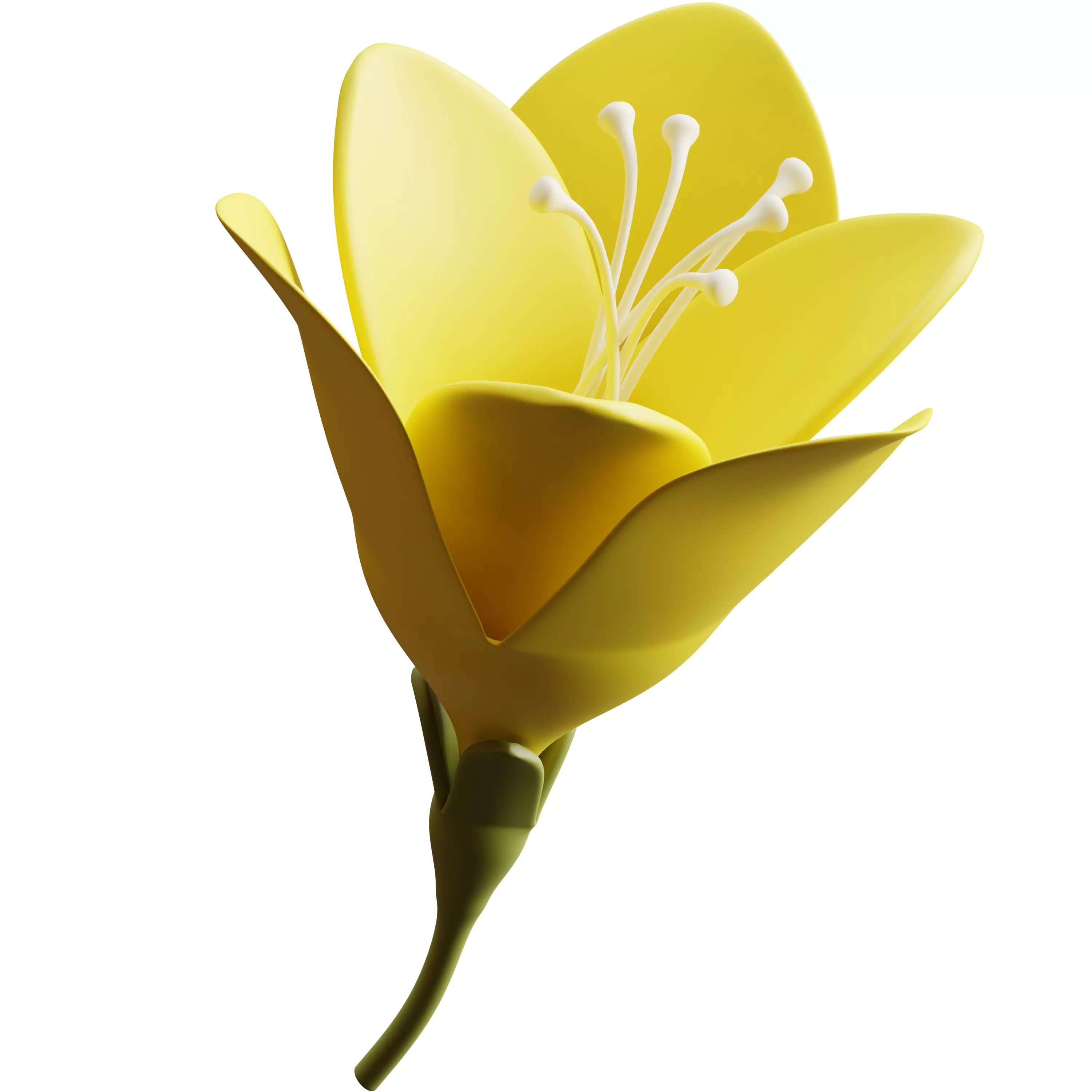 20 cartoon flower plant game ready Low poly 3D model 3D model_9