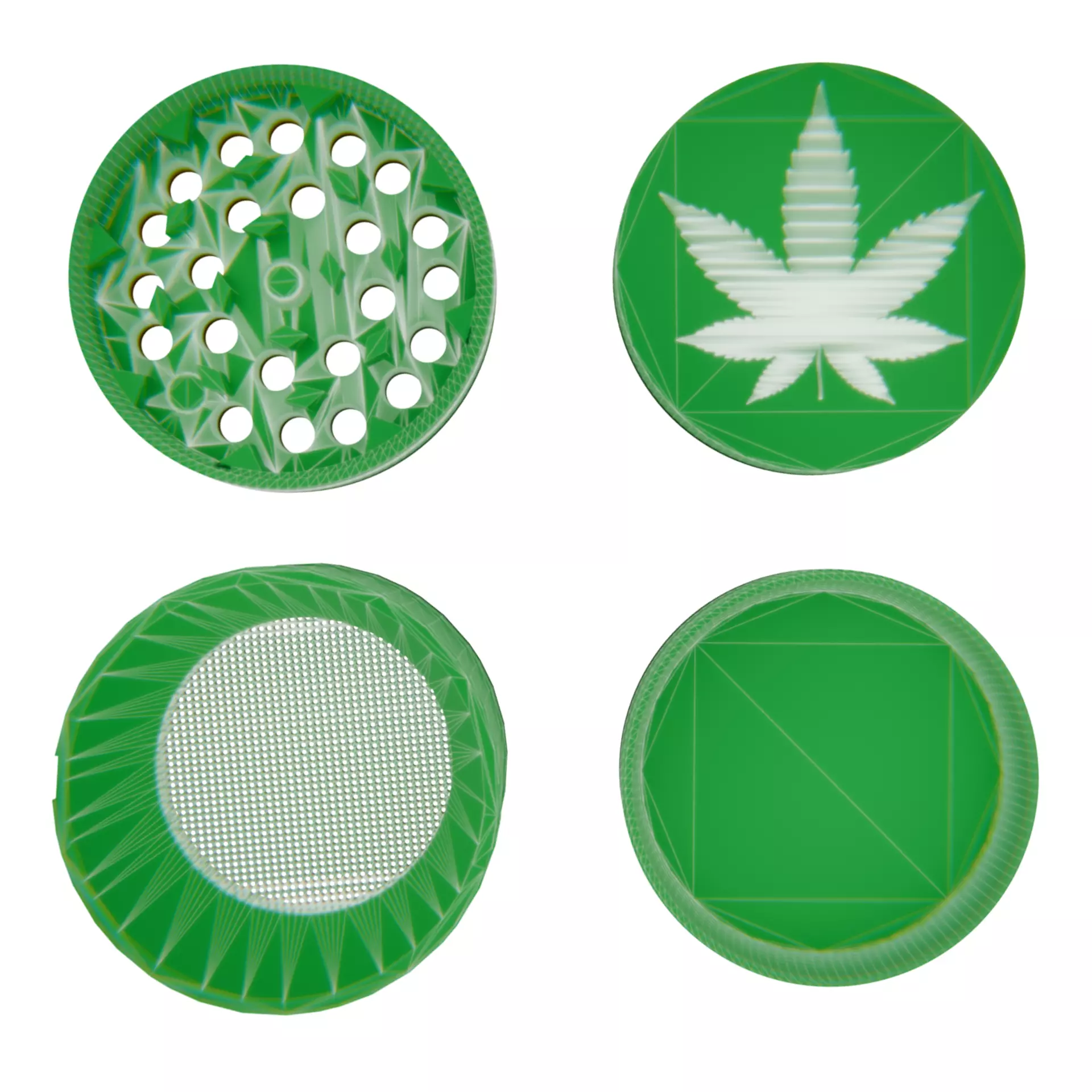 Herb Grinder 3D Model 3D model_7