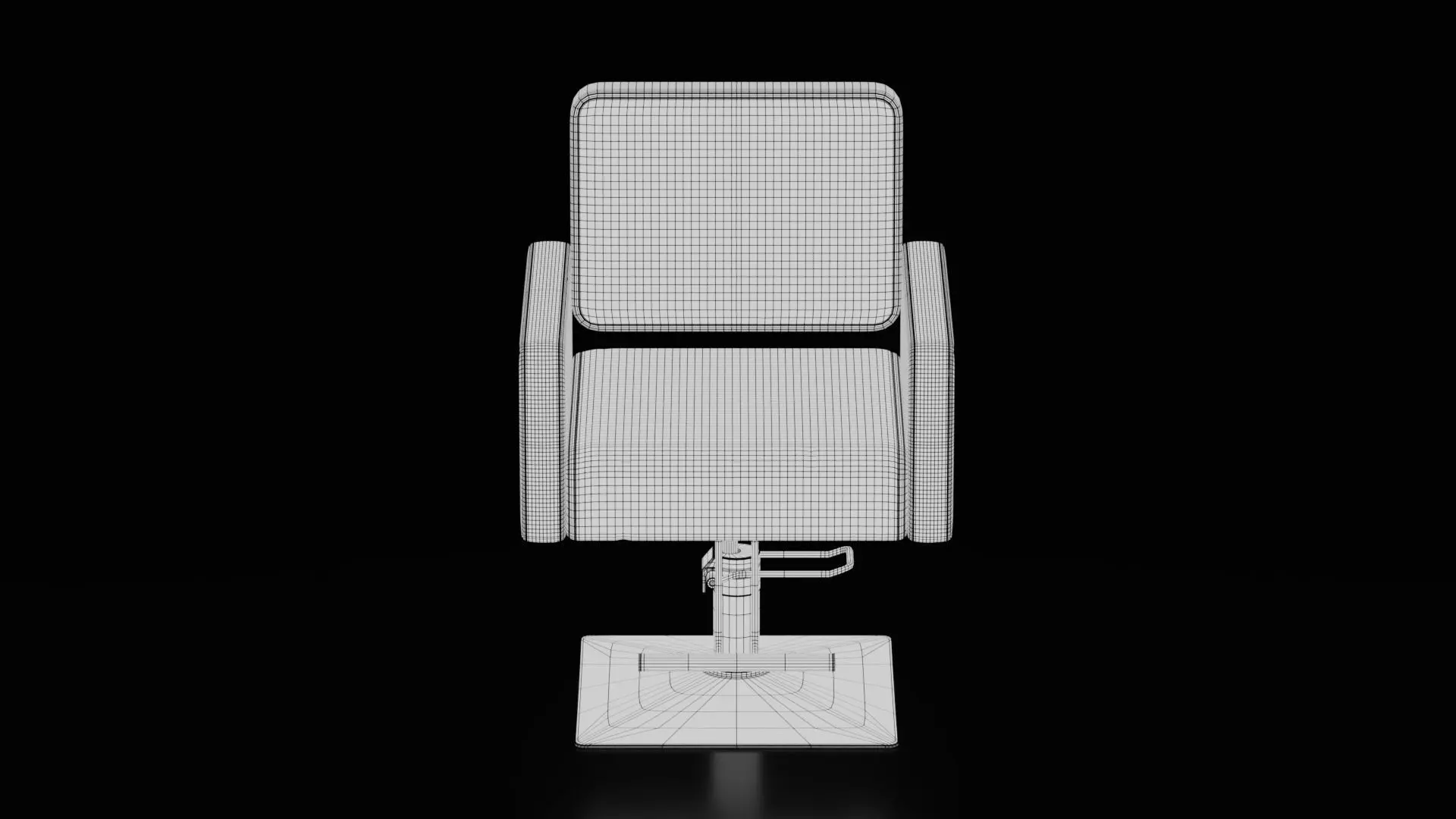 Barber Chair 3D model_6