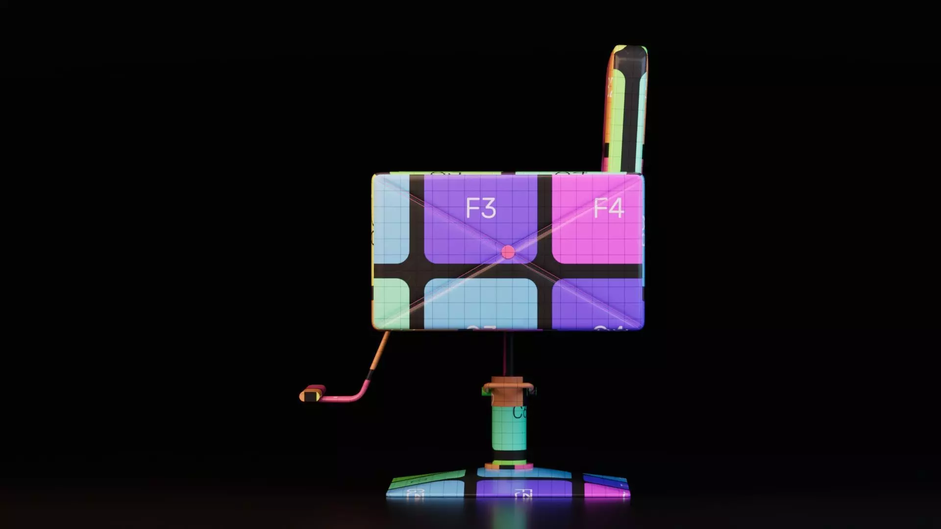 Barber Chair 3D model_10