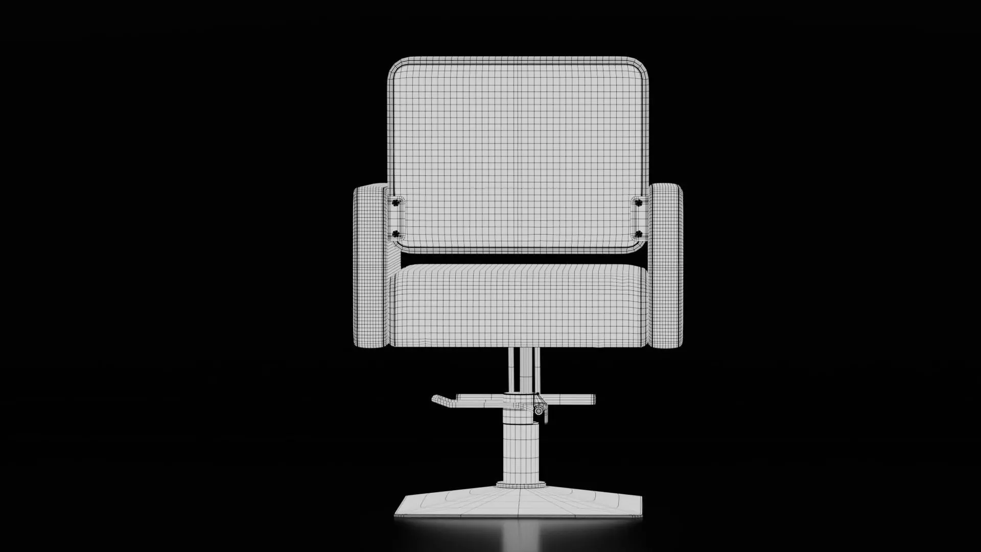 Barber Chair 3D model_8