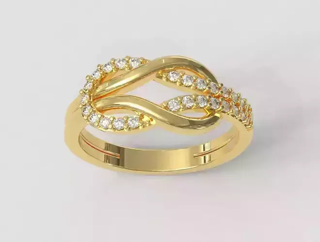 Diamond Knot Ring