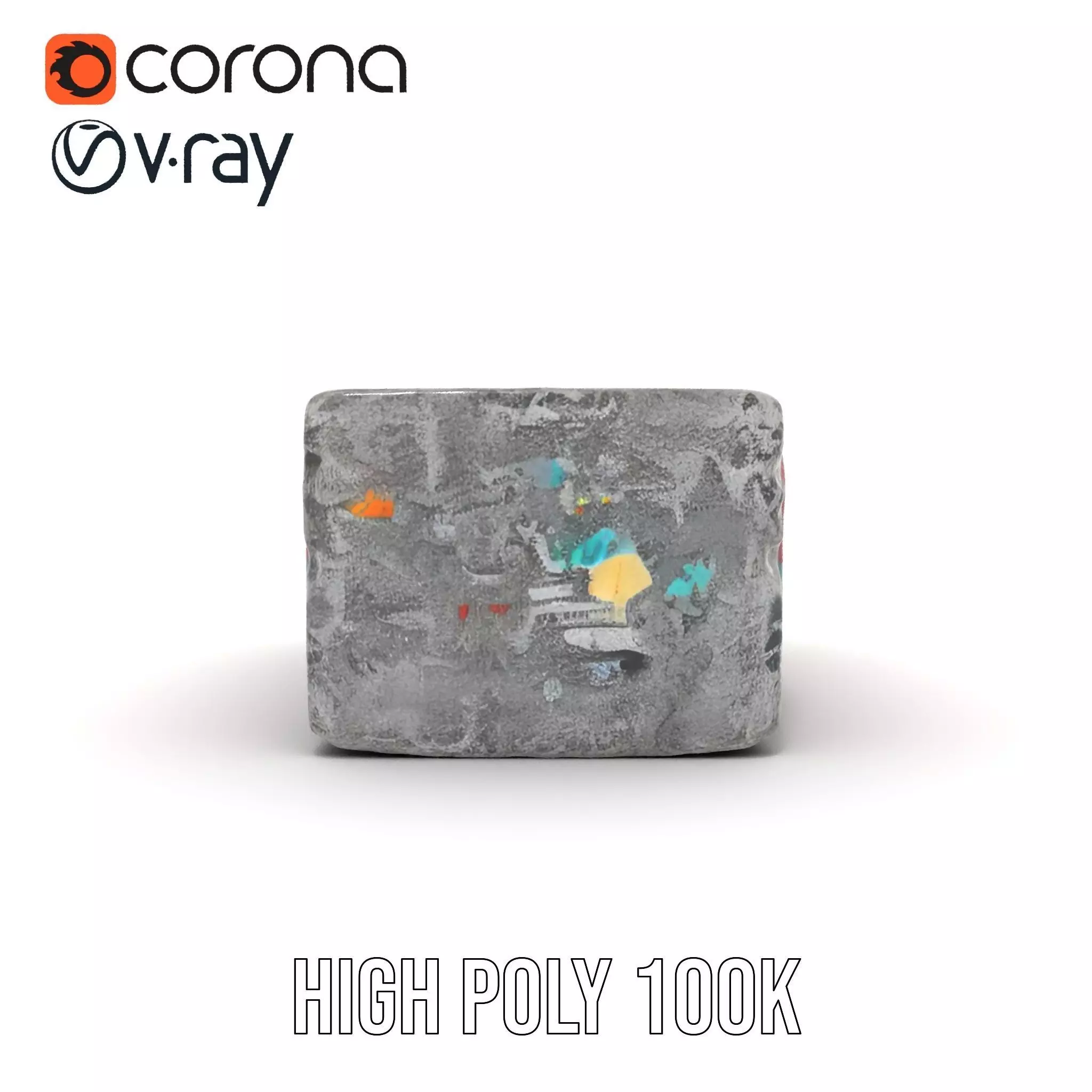 Graffiti Brick Wall model pack Low-poly 3D model_24