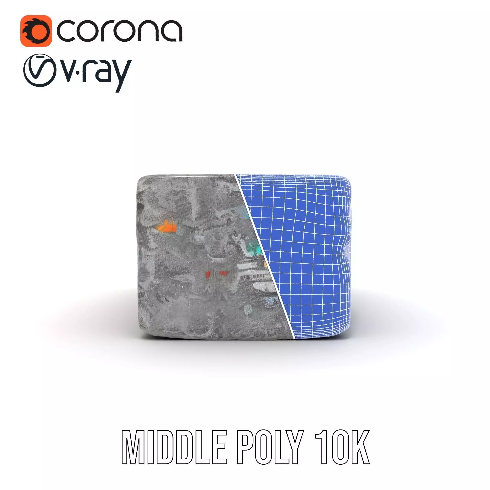 Graffiti Brick Wall model pack Low-poly 3D model_22