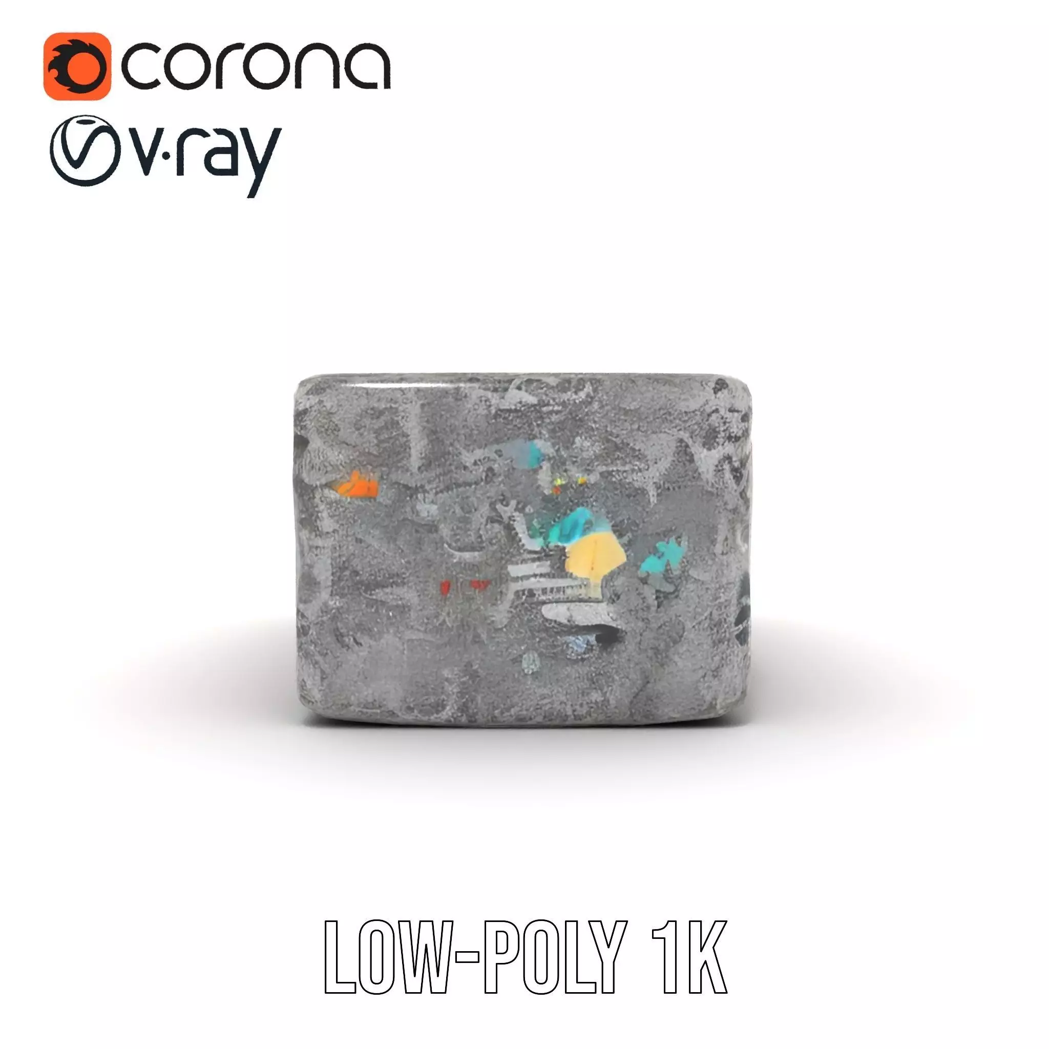 Graffiti Brick Wall model pack Low-poly 3D model_17