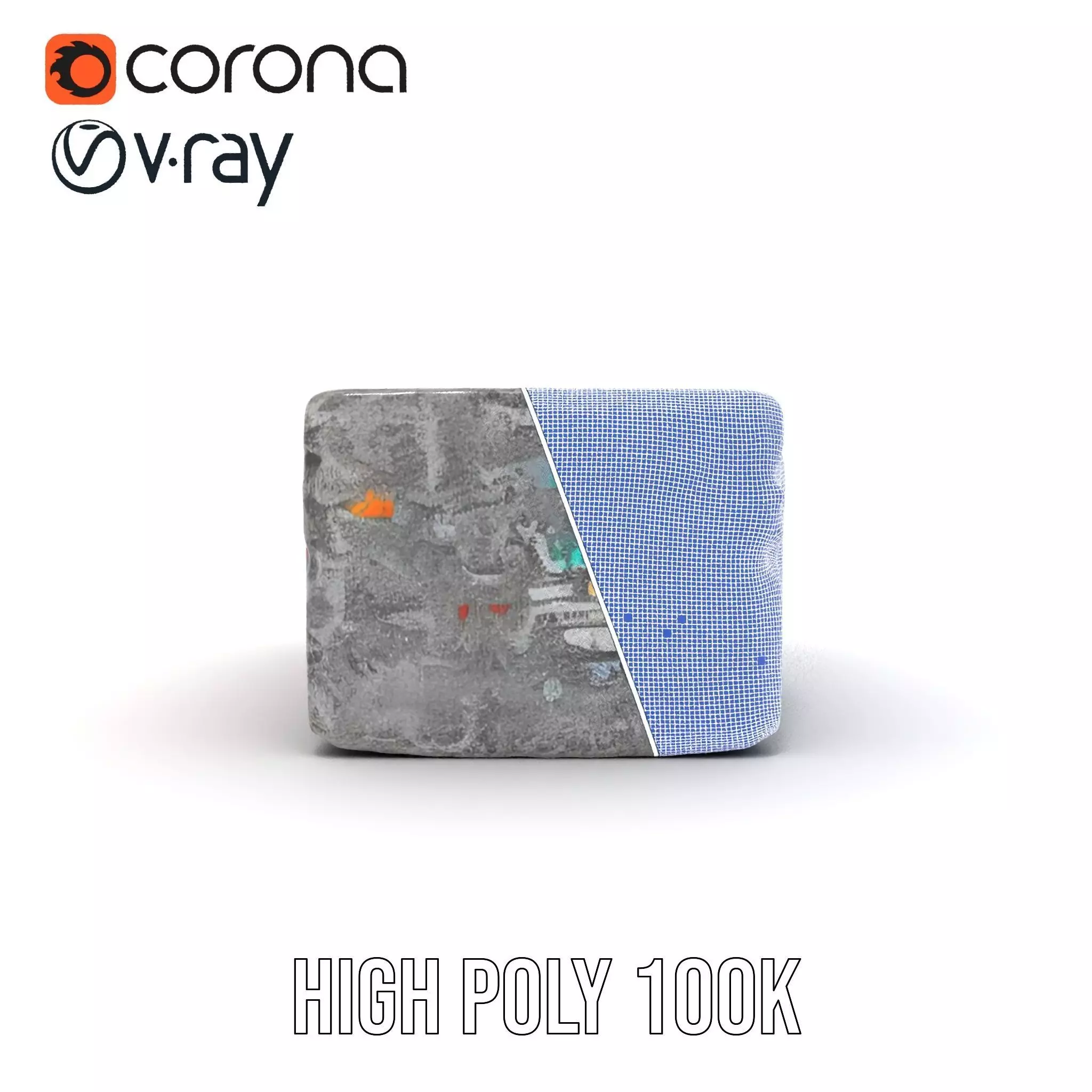 Graffiti Brick Wall model pack Low-poly 3D model_34