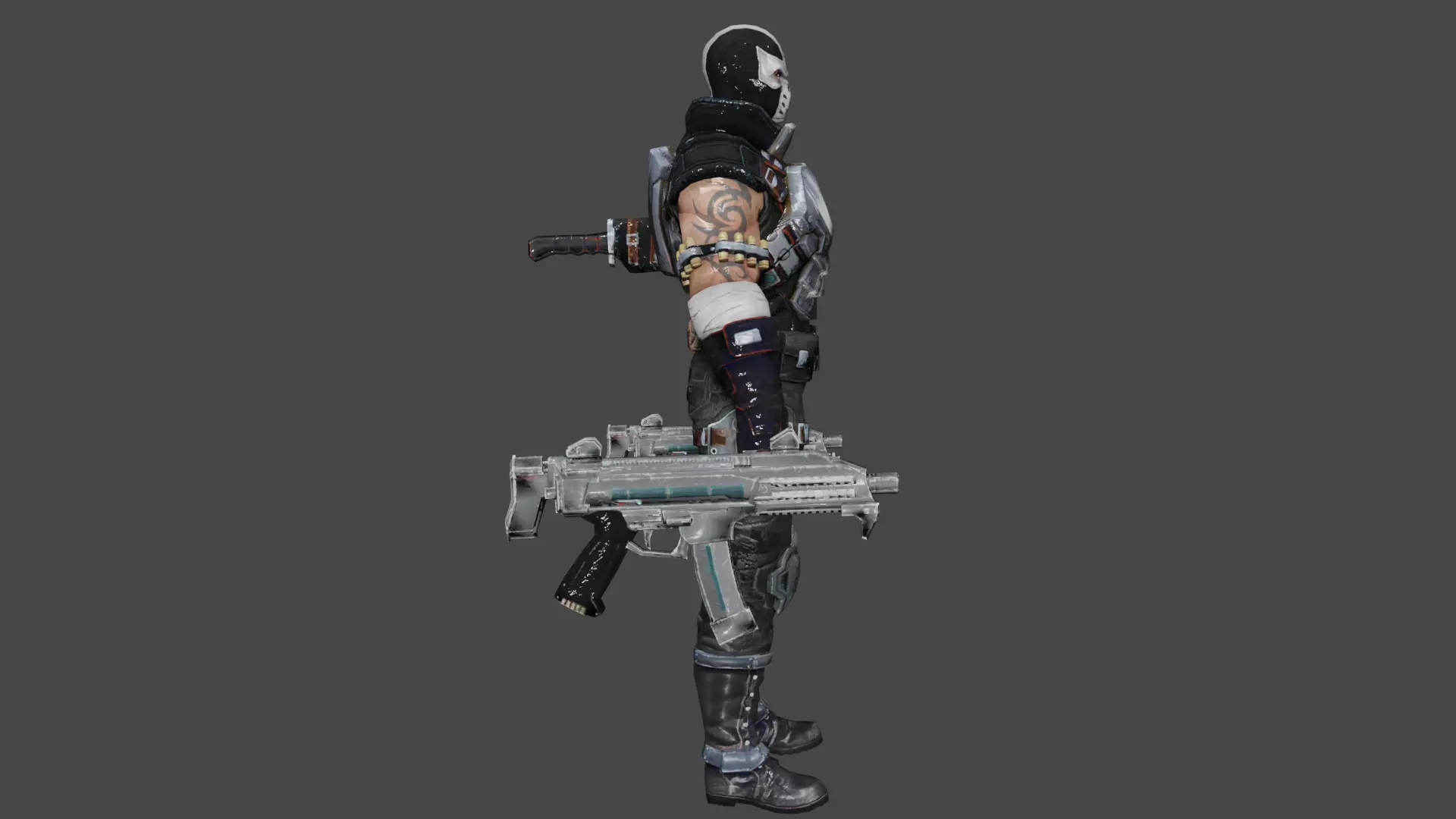 Crossbones  Low-poly 3D model_2