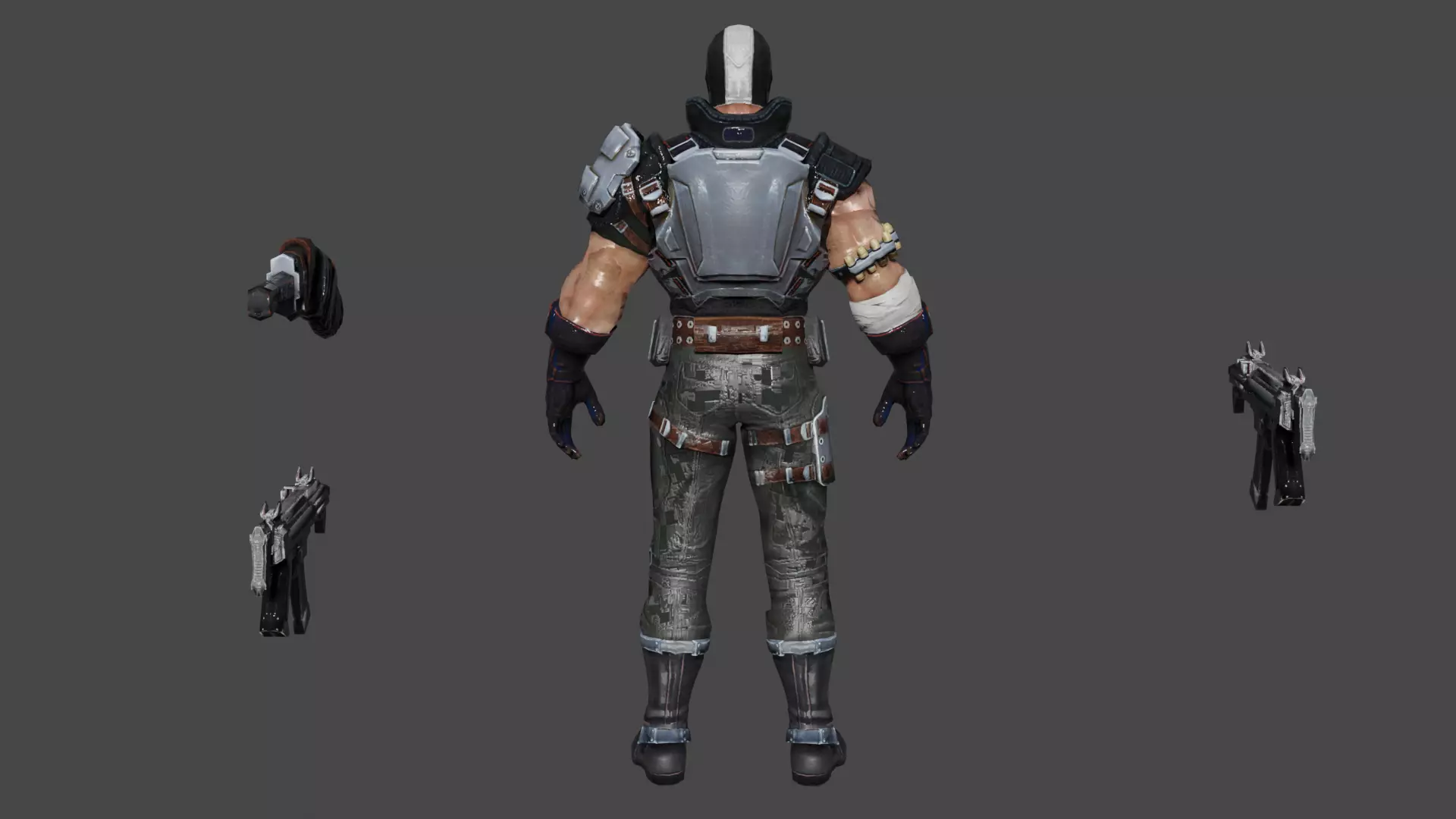 Crossbones  Low-poly 3D model_4