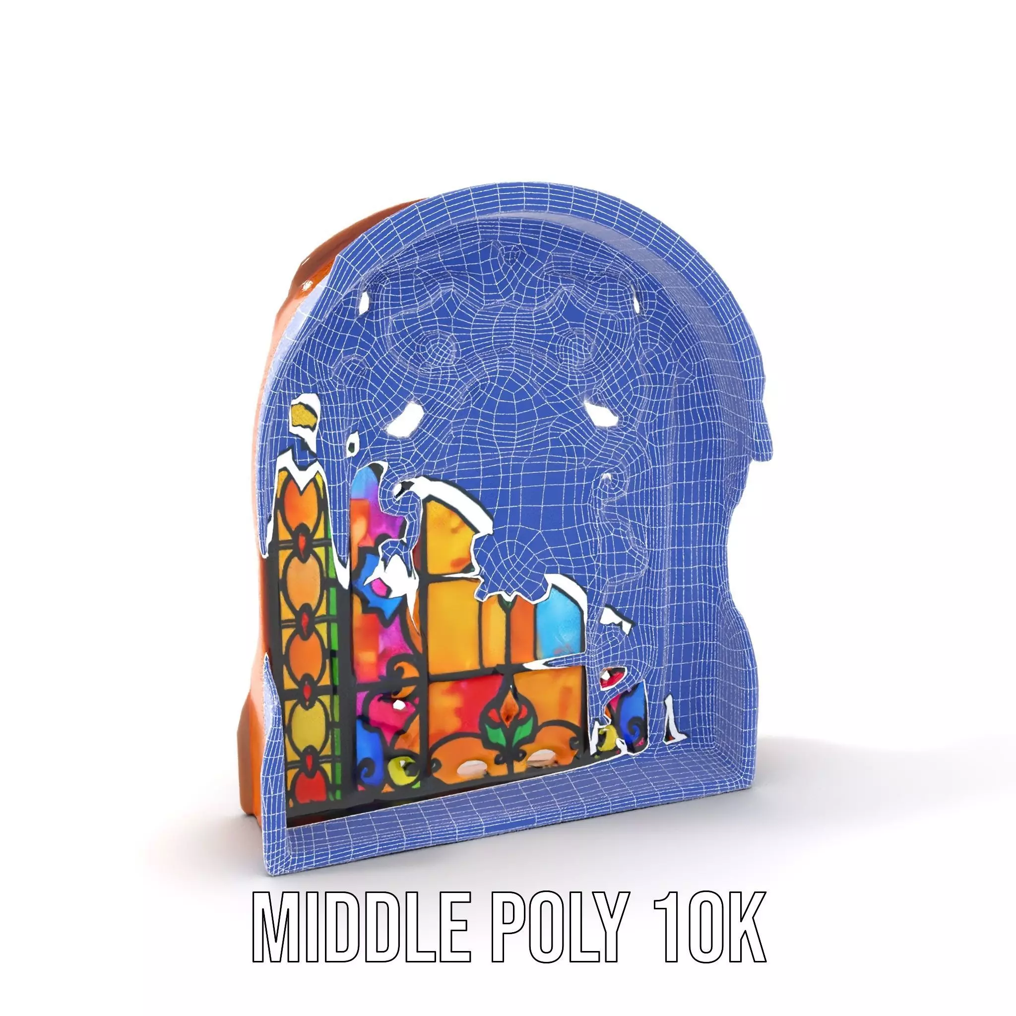 Vibrant Stained Glass Window model pack Low-poly 3D model_5