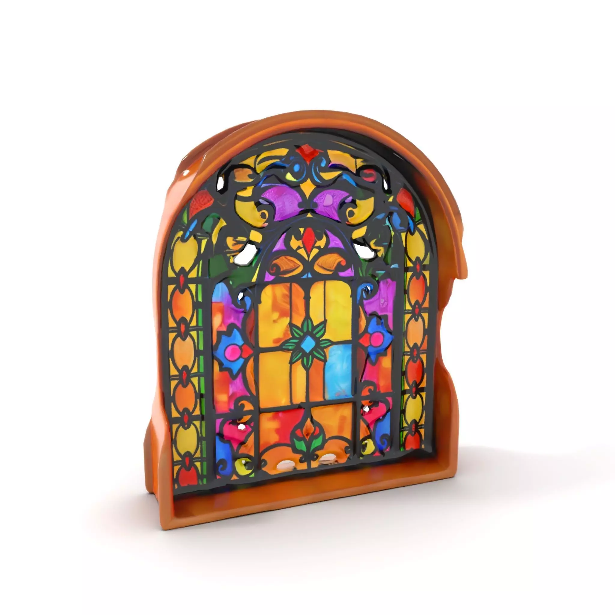 Vibrant Stained Glass Window model pack Low-poly 3D model_13