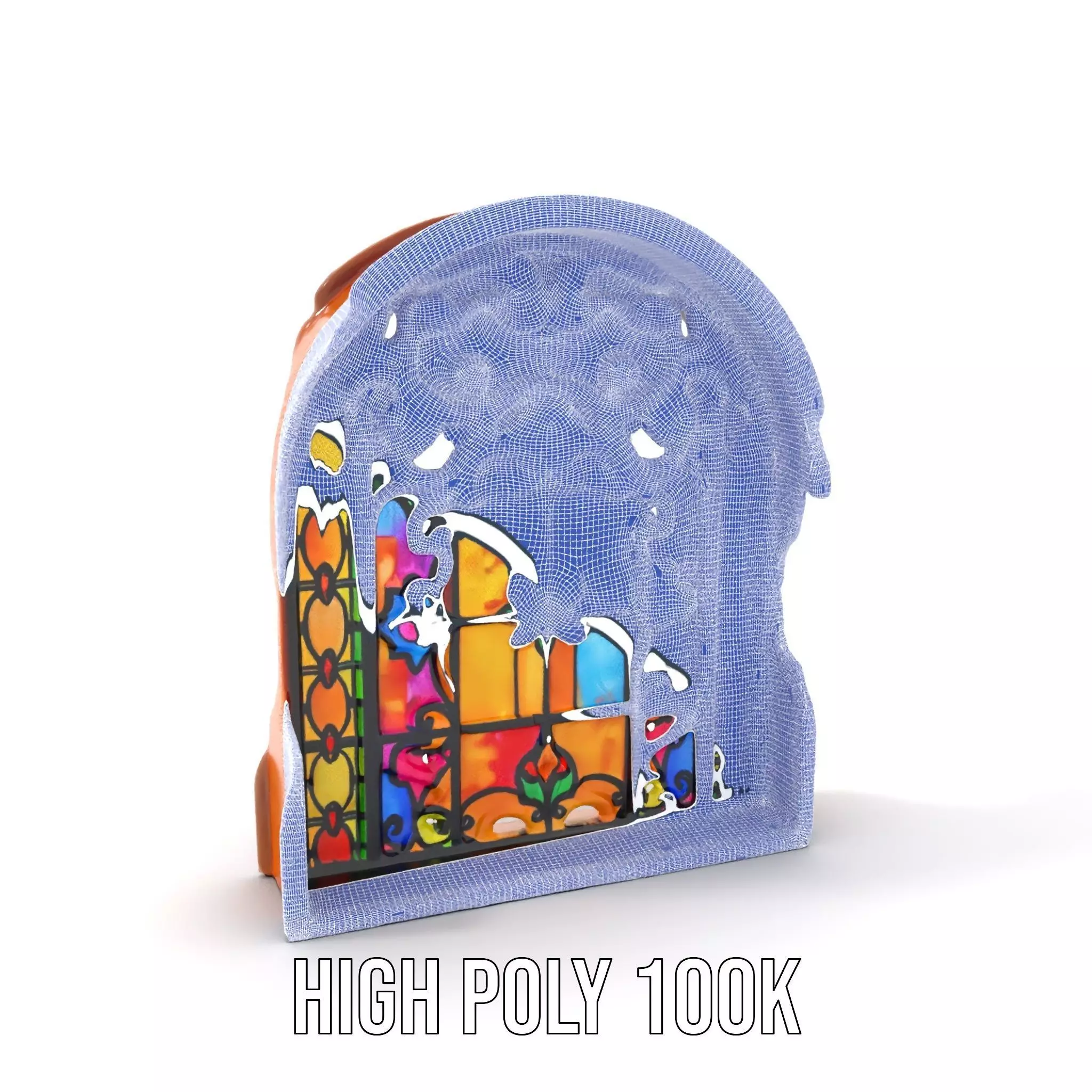 Vibrant Stained Glass Window model pack Low-poly 3D model_4