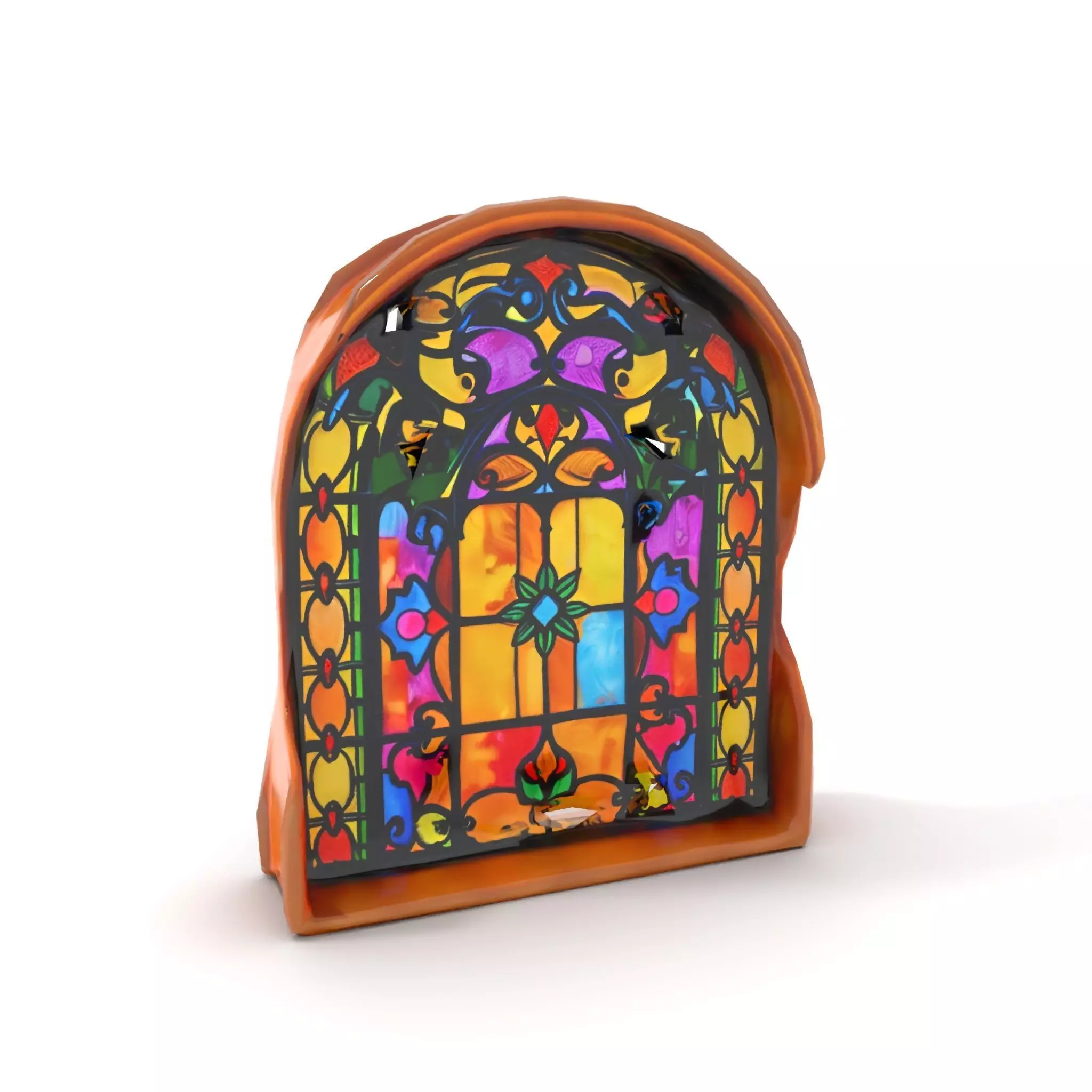 Vibrant Stained Glass Window model pack Low-poly 3D model_7