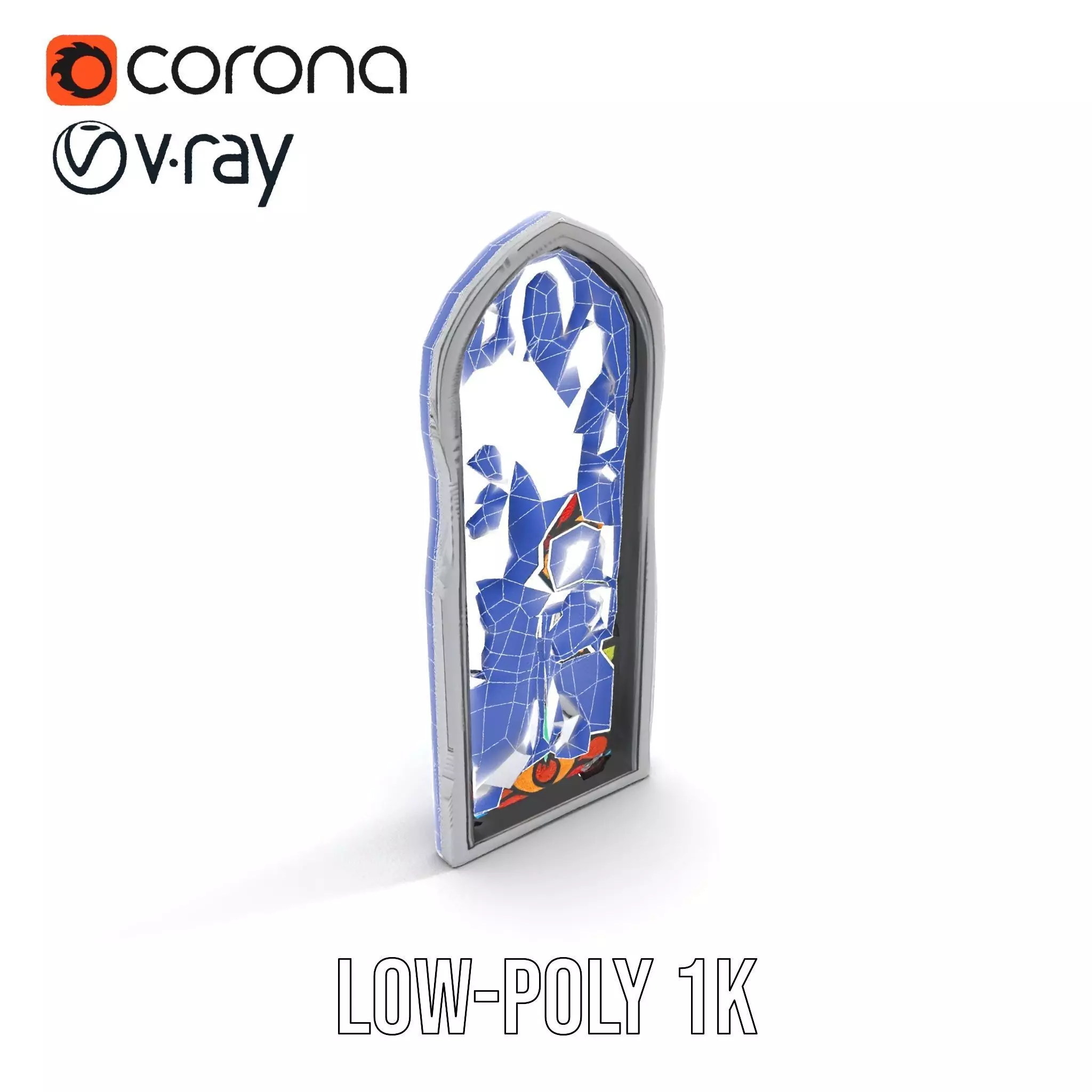 Colorful Stained Glass Window model pack Low-poly 3D model_27