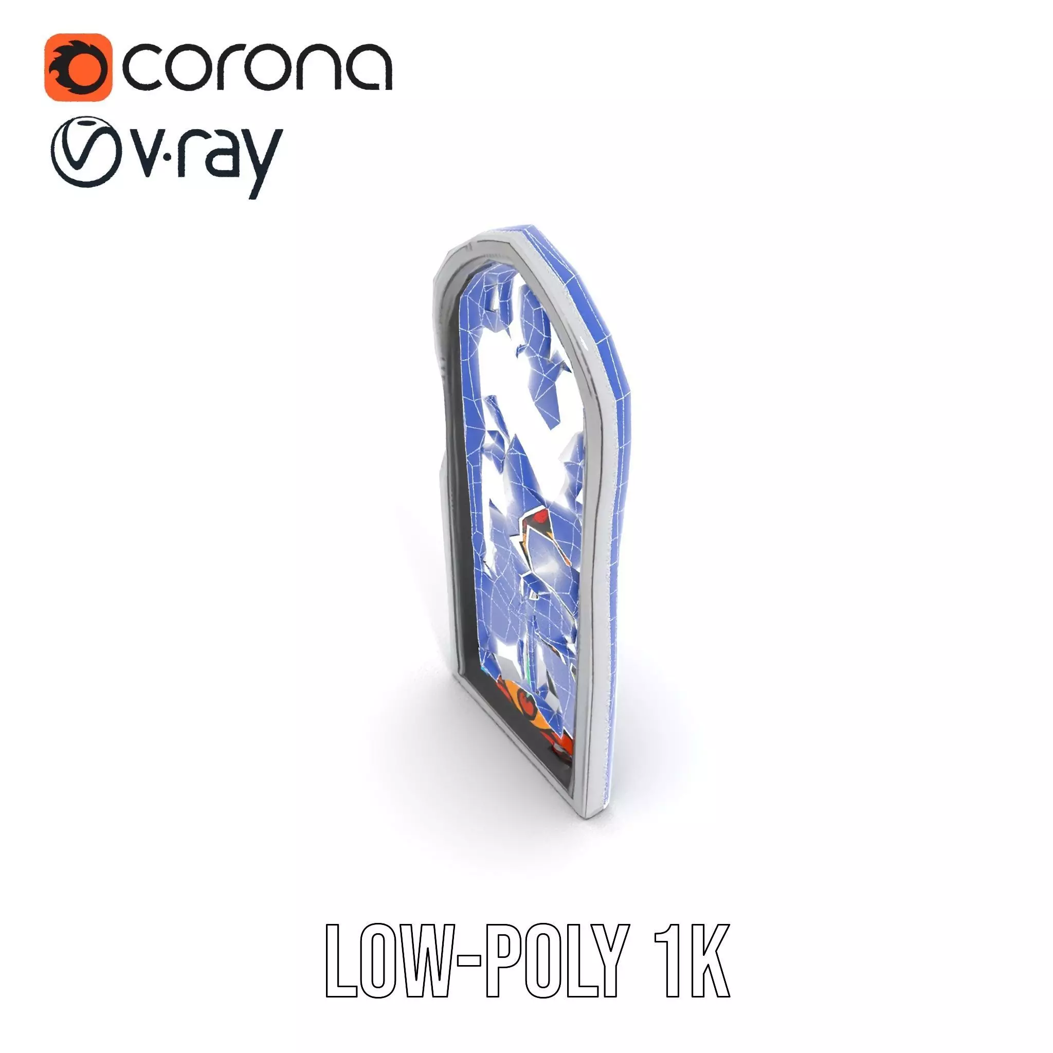 Colorful Stained Glass Window model pack Low-poly 3D model_14