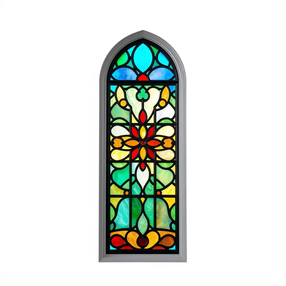 Colorful Stained Glass Window model pack Low-poly 3D model_2