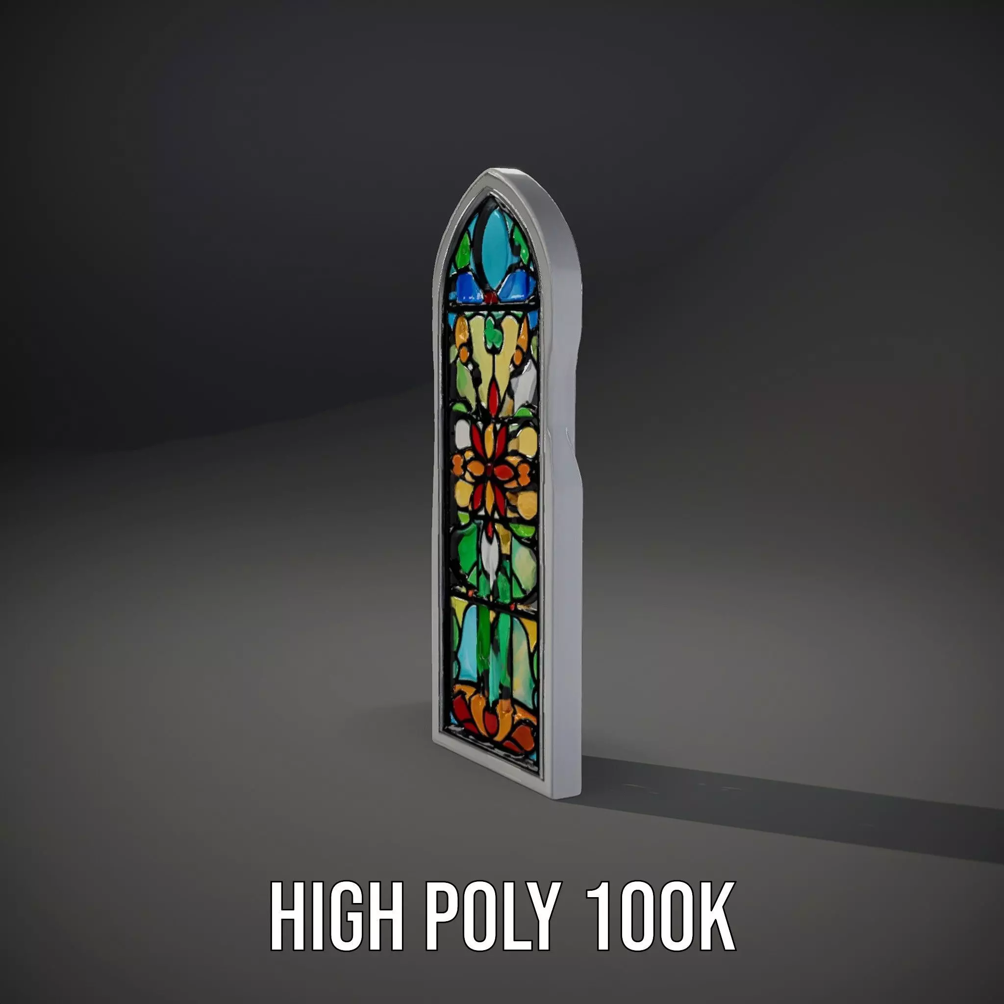 Colorful Stained Glass Window model pack Low-poly 3D model_10