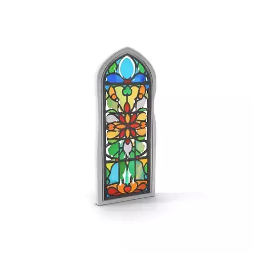Colorful Stained Glass Window model pack Low-poly 3D model