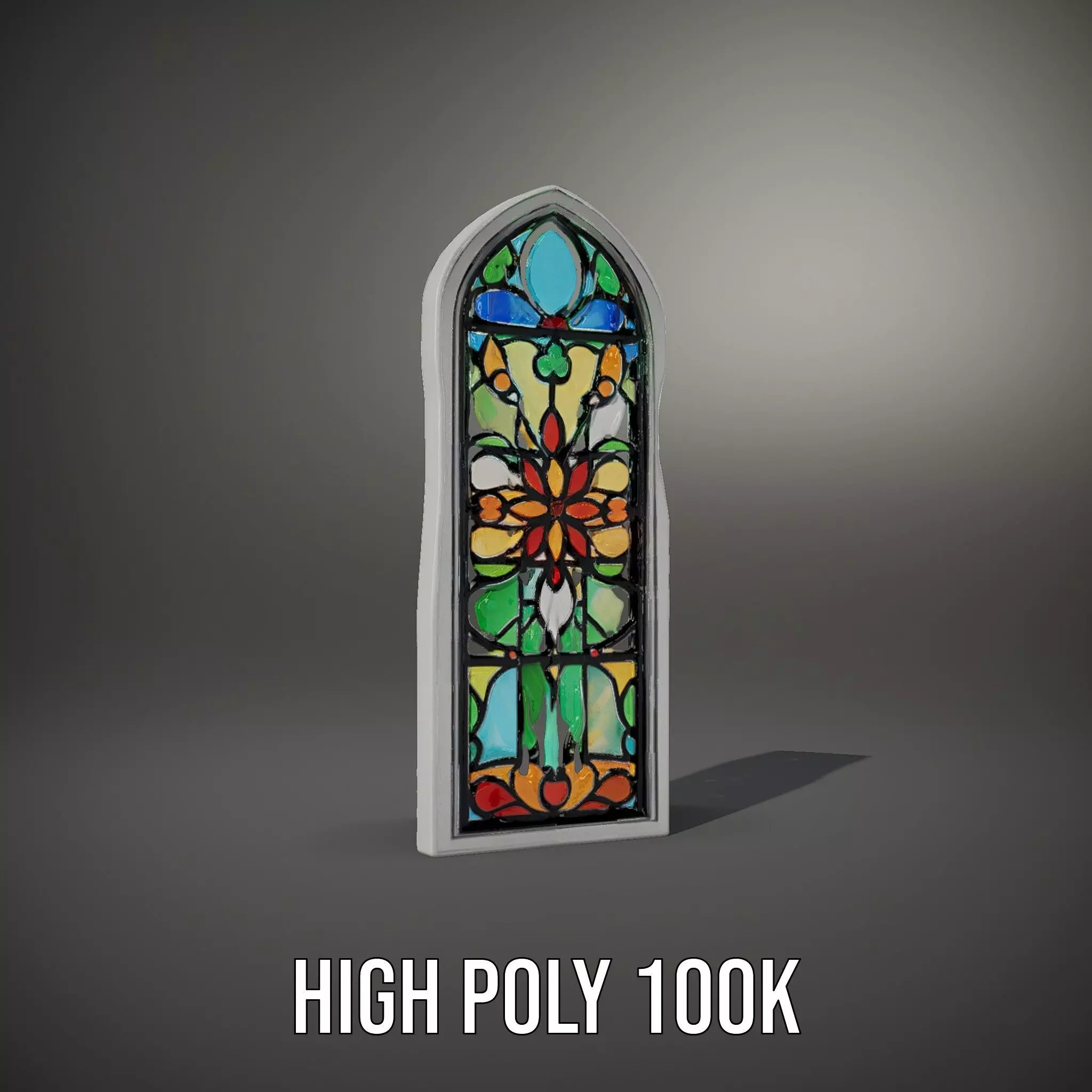 Colorful Stained Glass Window model pack Low-poly 3D model_8